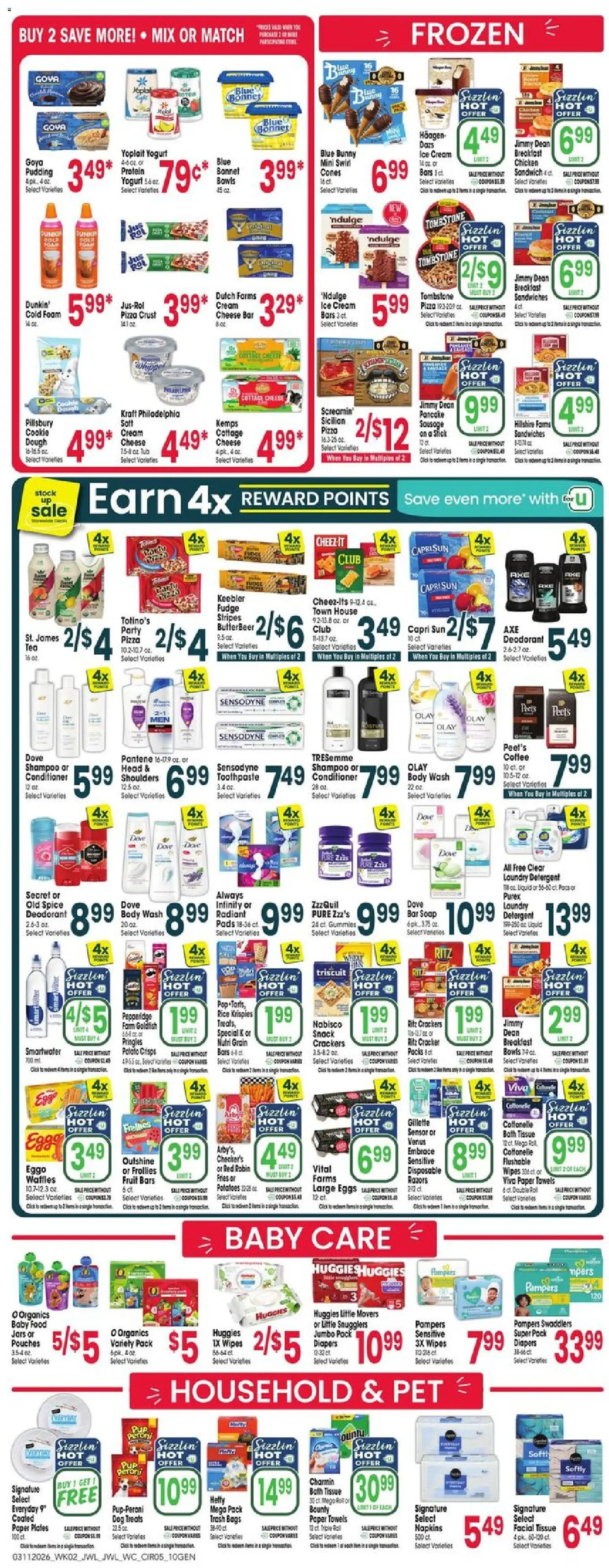 Jewel Osco Weekly Ad - IA - valid from 11.03.2026 | Page: 5 | Products: Cheese, Soap, Pads, Cottage cheese