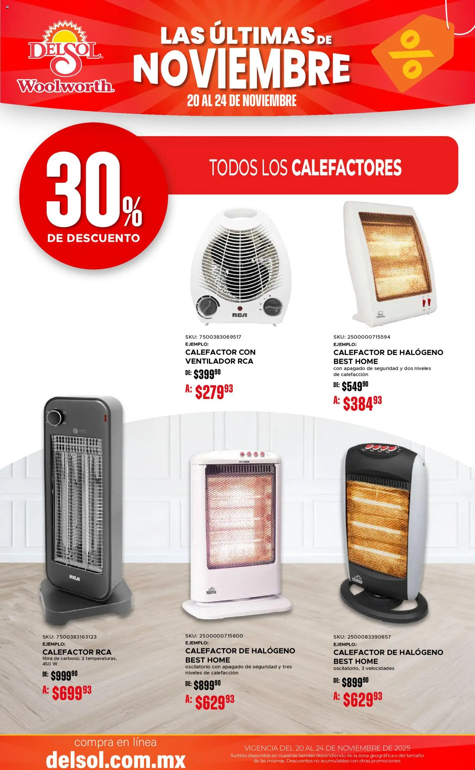 Nuevas ofertas de Del Sol y Woolworth válidas en toda la República Mexicana desde el 20.11.2025. ¡Encuentra las mejores ofertas en Del Sol y Woolworth Buen Fin ! | Página: 13