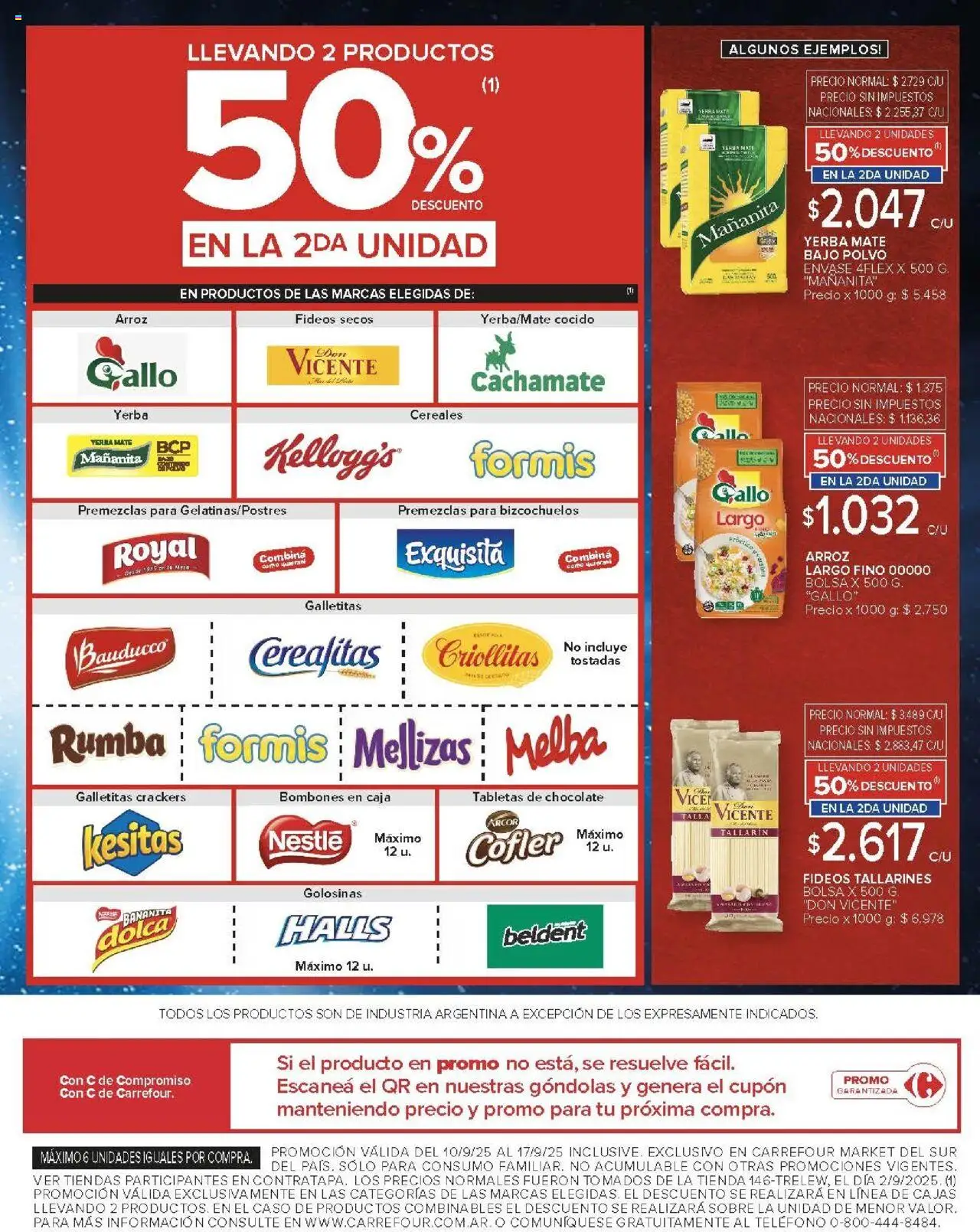 Carrefour Market catálogo - Chubut │ válido desde el 10.09.2025 | Página: 3 | Productos: Caso, Yerba, Fideos, Cereales