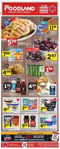Preview of Foodland weekly flyer / circulaire from shop Foodland valid from 10.07.2025