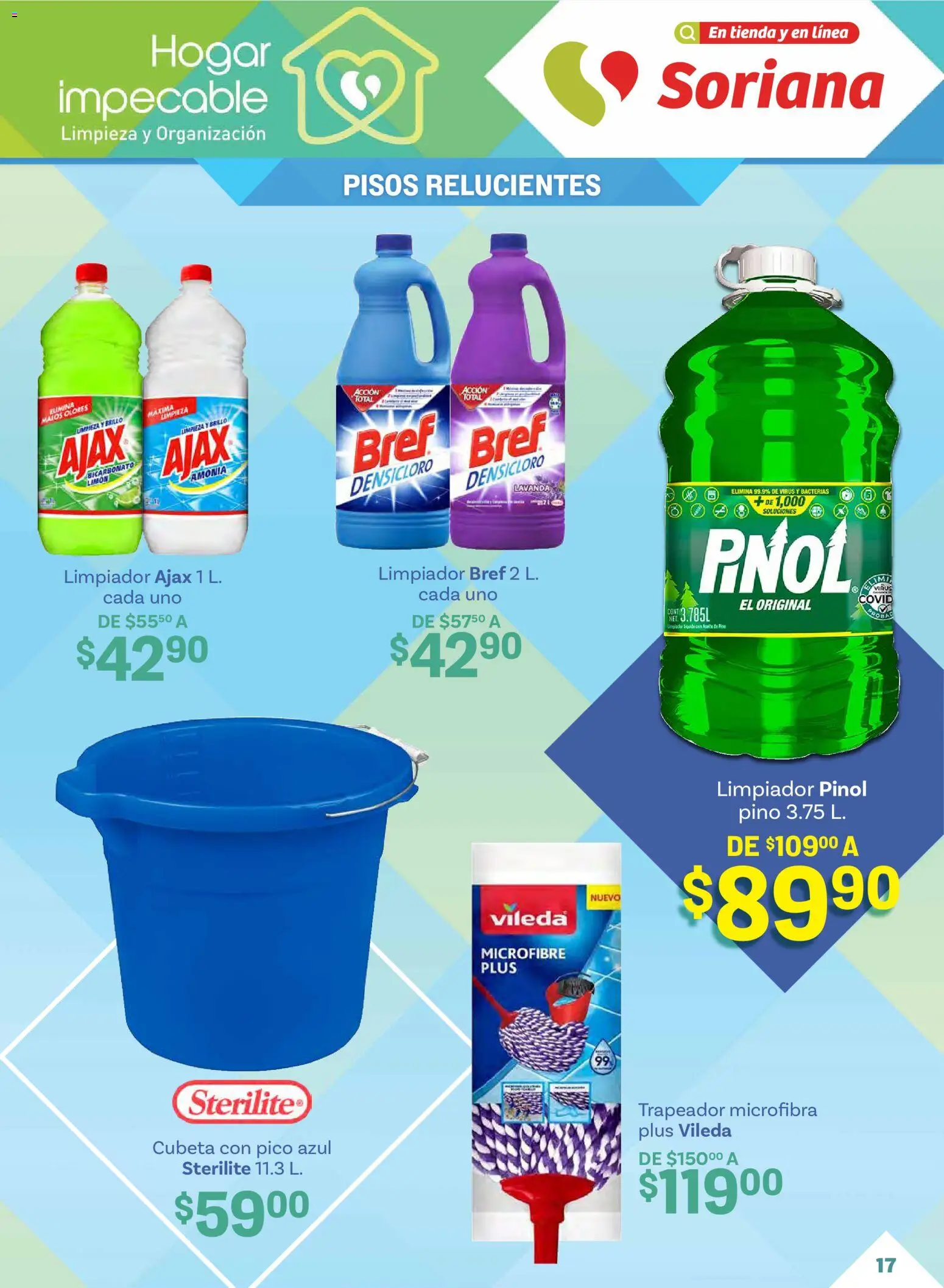 Nuevas ofertas de Soriana válidas en toda la República Mexicana desde el 02.01.2026. ¡Encuentra las mejores ofertas en Soriana folleto! | Página: 17 | Productos: Limpiador, Pico, Trapeador