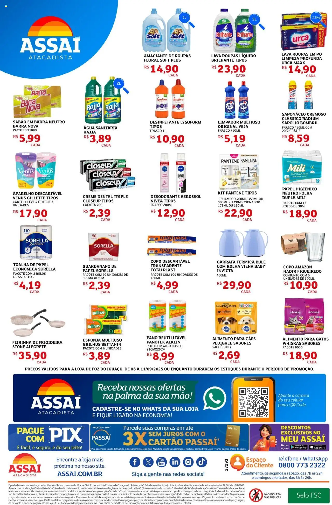 Assaí Atacadista Folheto - válido de 08.09.2025 | Página: 4 | Produtos: Desodorante, Amaciante de roupas, Amaciante, Câmera