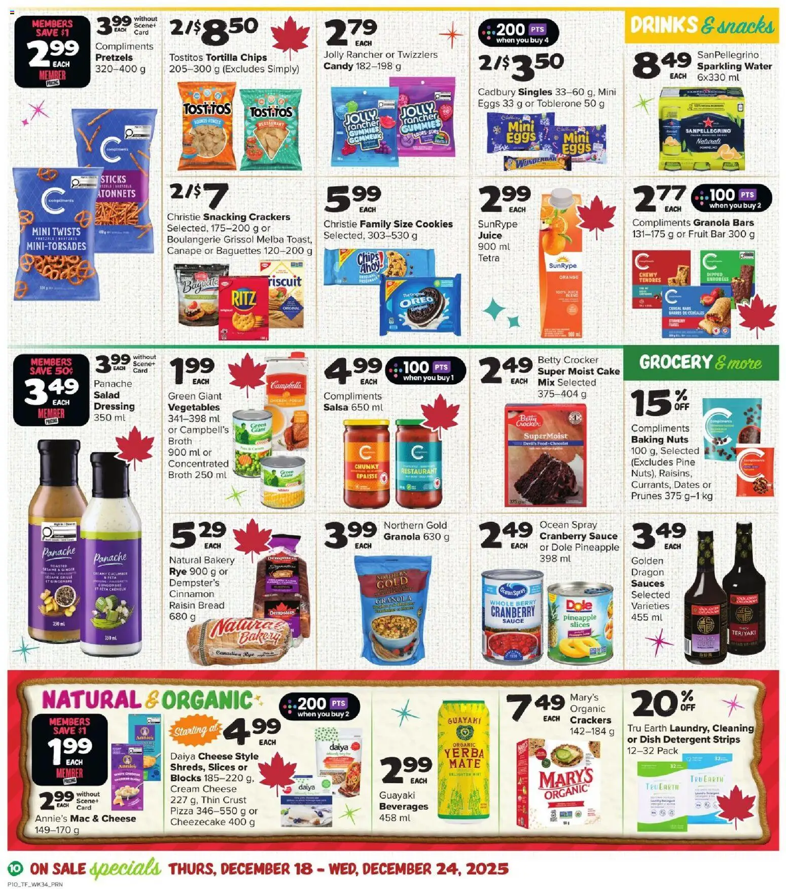 Thrifty Foods flyer valid from 18.12.2025 | Page: 11 | Products: Chips, Cookies, Cheese, Bread