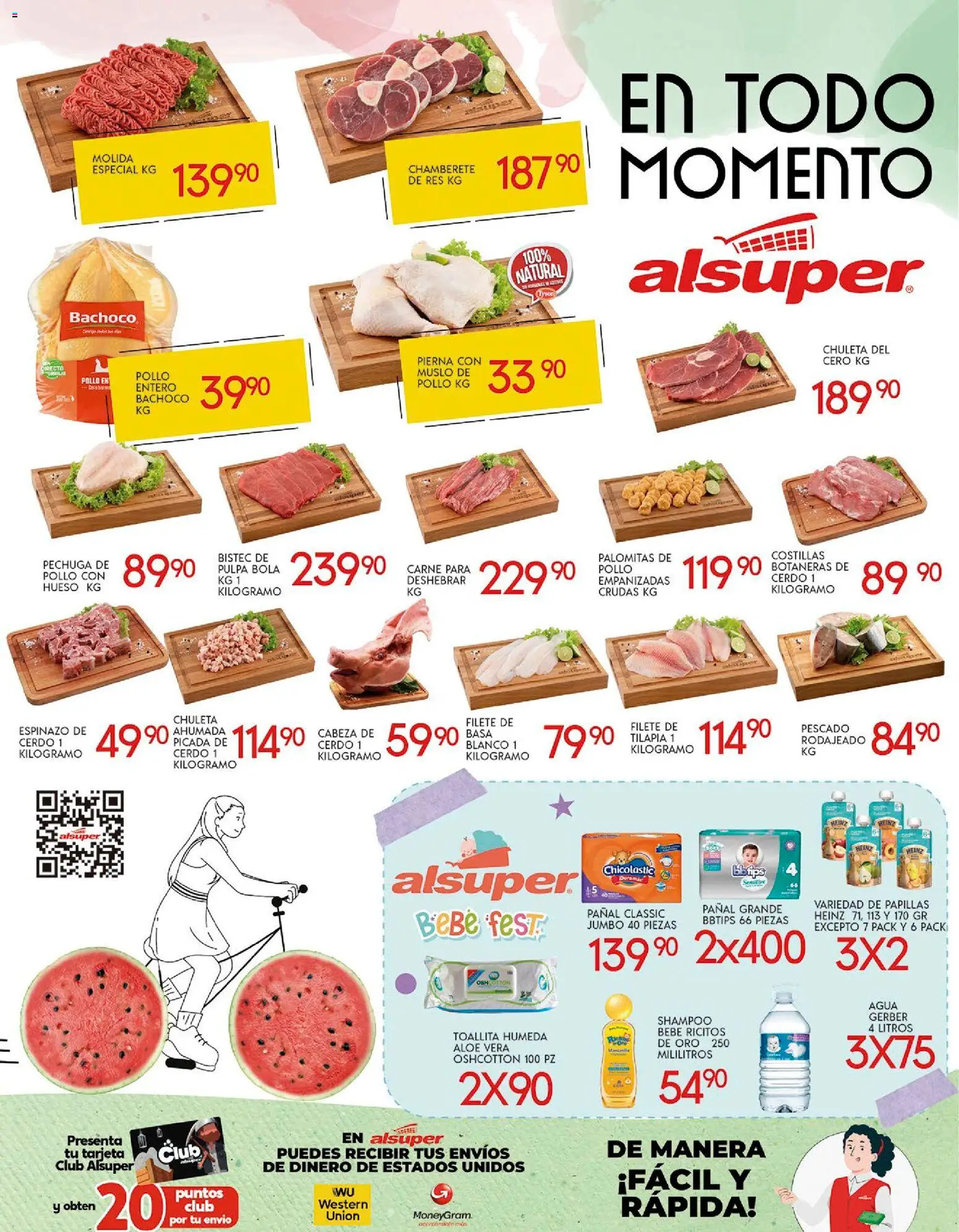 Nuevas ofertas de Alsuper válidas en toda la República Mexicana desde el 28.10.2025. ¡Encuentra las mejores ofertas en Alsuper folleto Zacatecas! | Página: 8 | Productos: Pollo, Agua, Cerdo, Res
