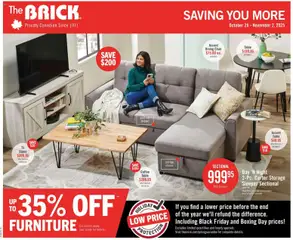 Preview of The Brick weekly flyer / circulaire from shop The Brick valid from 28.10.2025