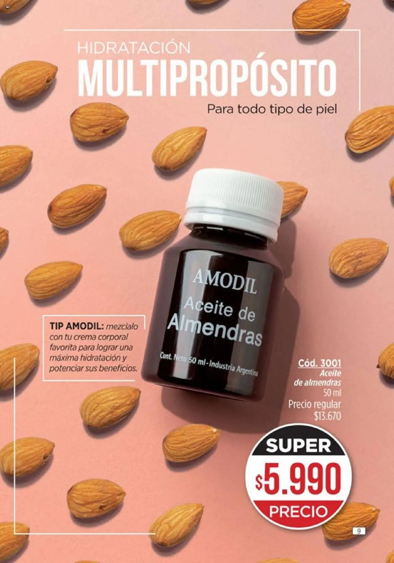 Catálogo Amodil Campaña 16 │ válido desde el 01.10.2025 | Página: 9 | Productos: Almendras, Aceite, Crema