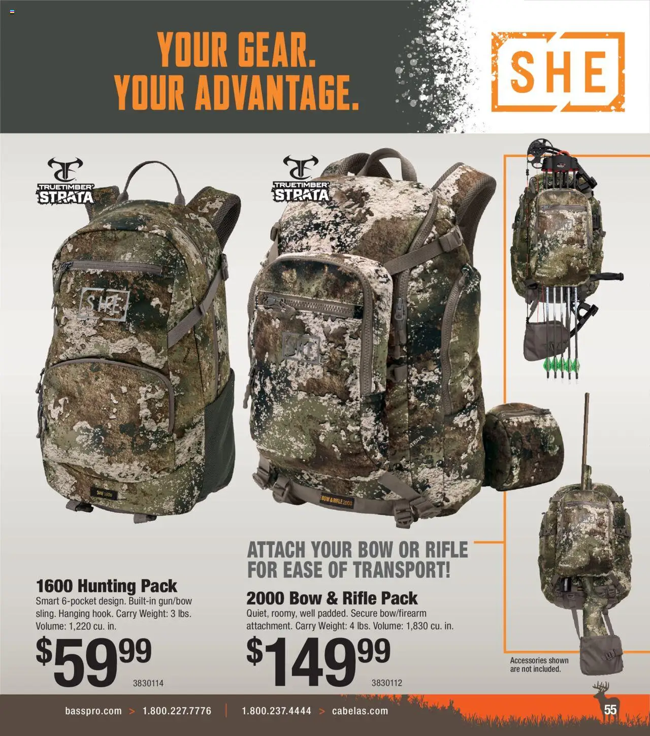 Cabela's Deer Hunting 25 - valid from 01.10.2025 | Page: 55 | Products: Bow, Weight, Hunting Pack, Rifle