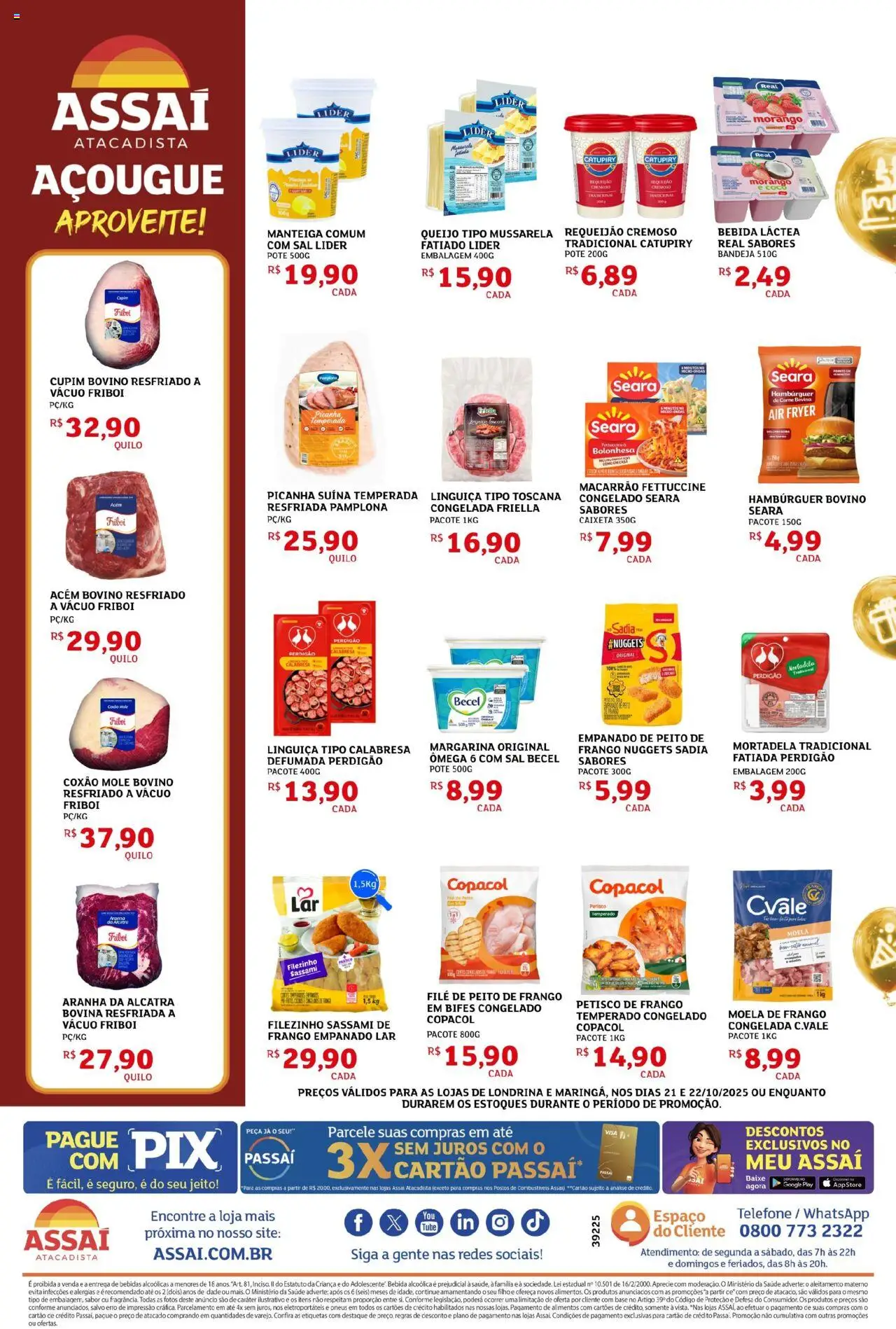 Assaí Atacadista Folheto - válido de 21.10.2025 | Página: 2 | Produtos: Air fryer, Acém, Carne, Sal
