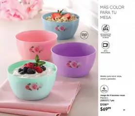 Nuevas ofertas de AVON válidas en toda la República Mexicana desde el 13.09.2025. ¡Encuentra las mejores ofertas en Juego de 4 tazones rosas, Plástico. Juego de 4 tazones rosas.! | Página: 49