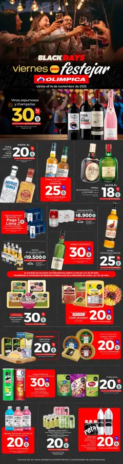 Olímpica - Viernes para festejar -  Vista previa de la revista de la tienda Olímpica valido desde el 14.11.2025