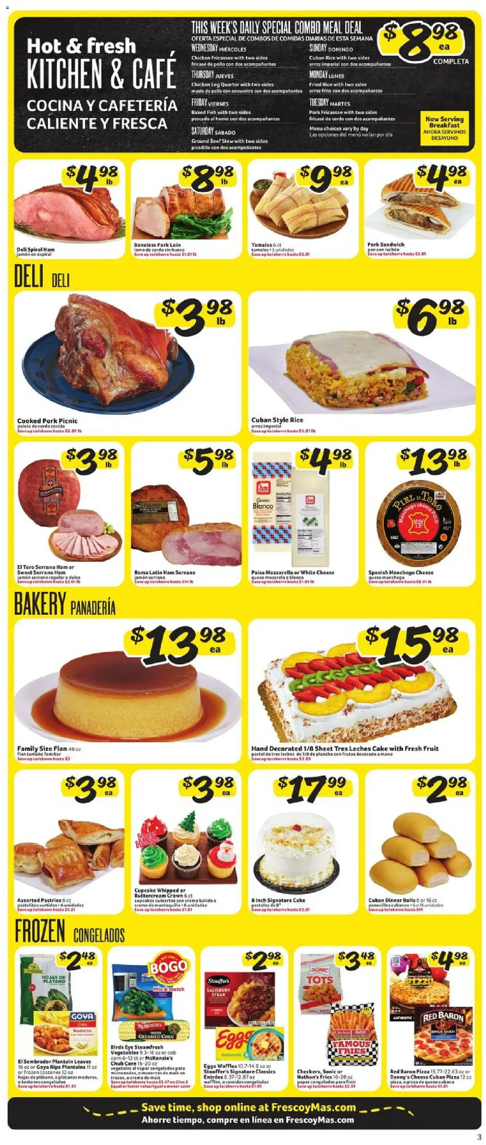 Fresco y Más Weekly Ad - valid from 17.12.2025 | Page: 3 | Products: Corn, Beef, Vegetables, Sheet