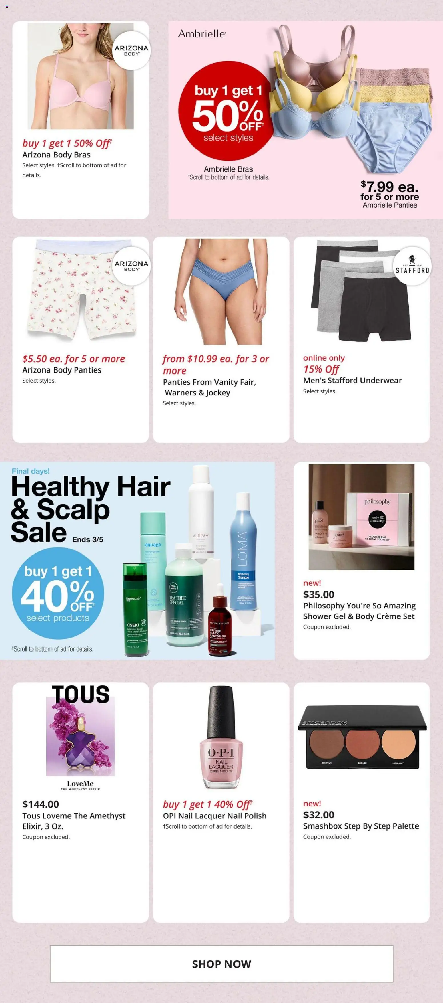 JCPenney Weekly Ad - valid from 02.03.2026 | Page: 3 | Products: Nail polish, Shower gel, Tea, Panties