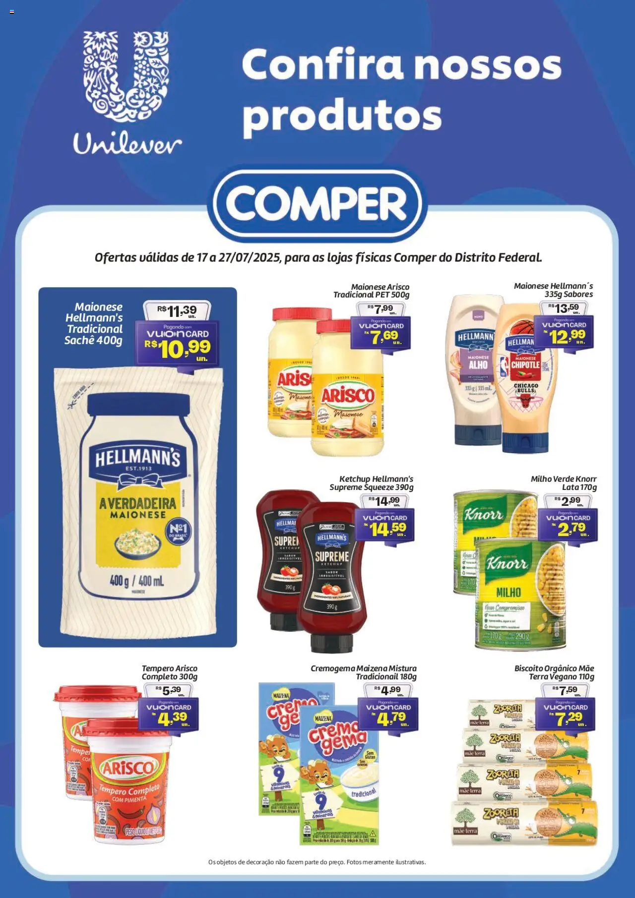 Comper Folheto - válido de 17.07.2025 | Página: 1 | Produtos: Alho, Milho verde, Ketchup, Maionese