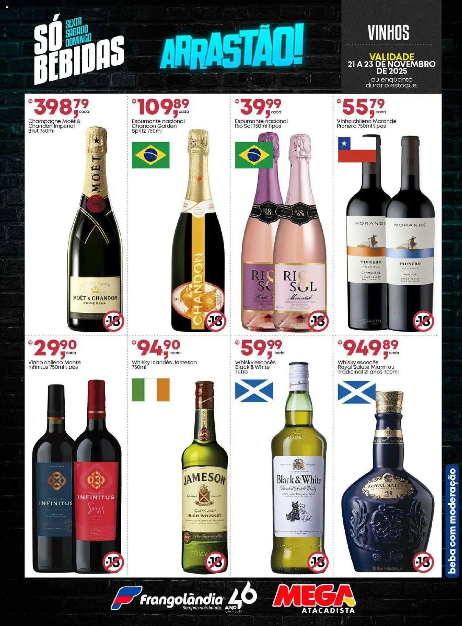 Frangolândia Folheto - válido de 21.11.2025 | Página: 7 | Produtos: Champagne, Espumante, Whisky, Vinho