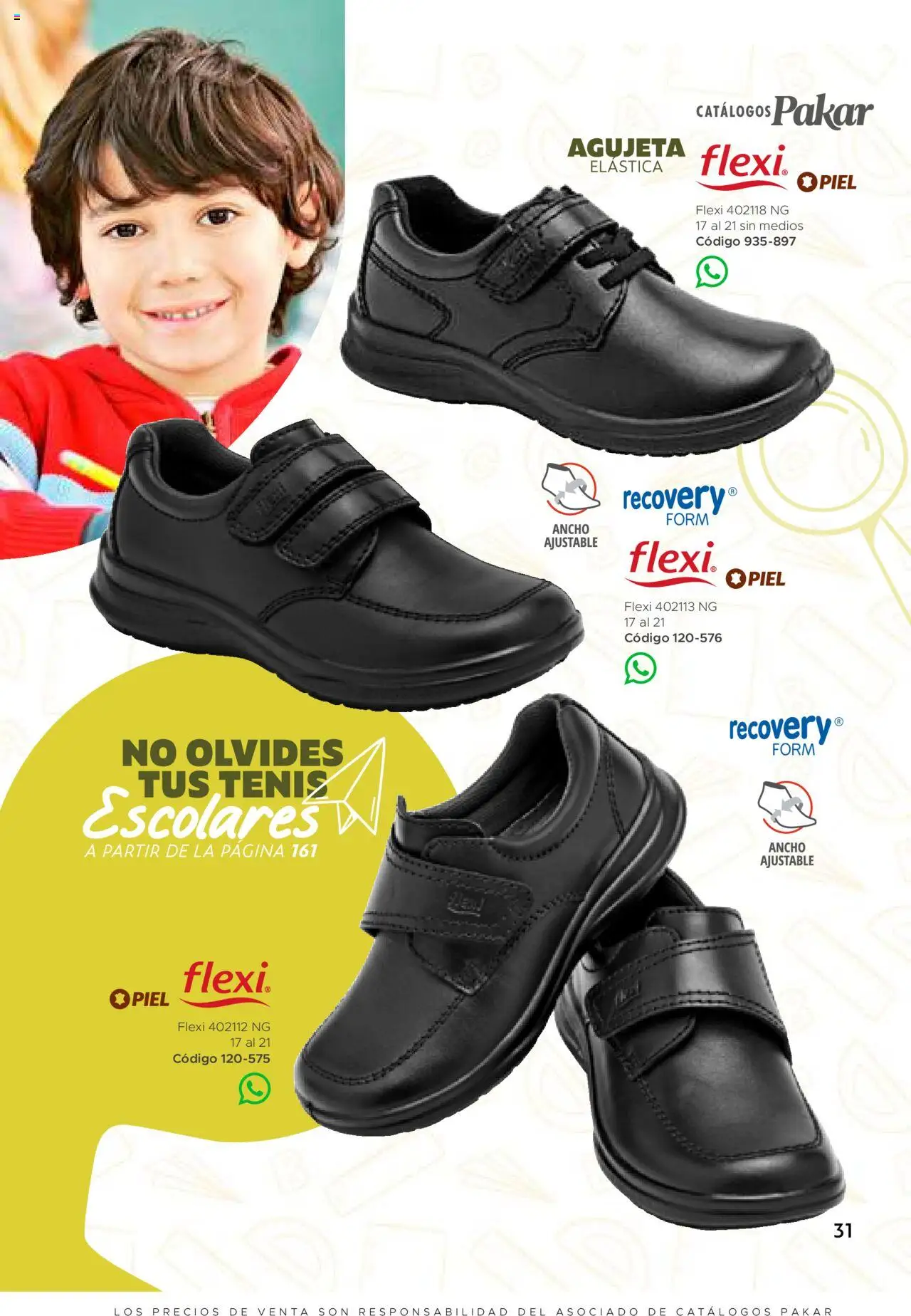 Nuevas ofertas de SC Pakar válidas en toda la República Mexicana desde el 24.07.2025. ¡Encuentra las mejores ofertas en SC Pakar - Catálogo Nino otoño / invierno! | Página: 31 | Productos: Tenis