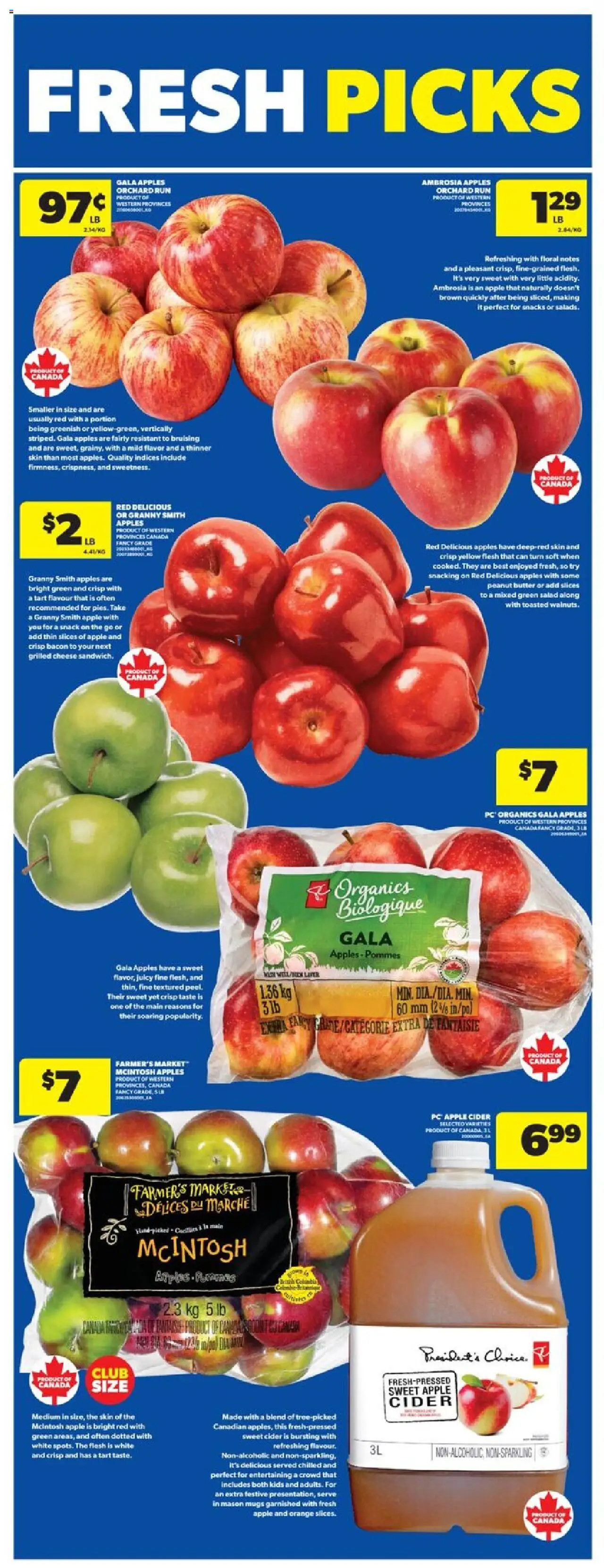 Real Canadian Superstore flyer valid from 16.10.2025 | Page: 19 | Products: Salad, PC, Cheese, Apples