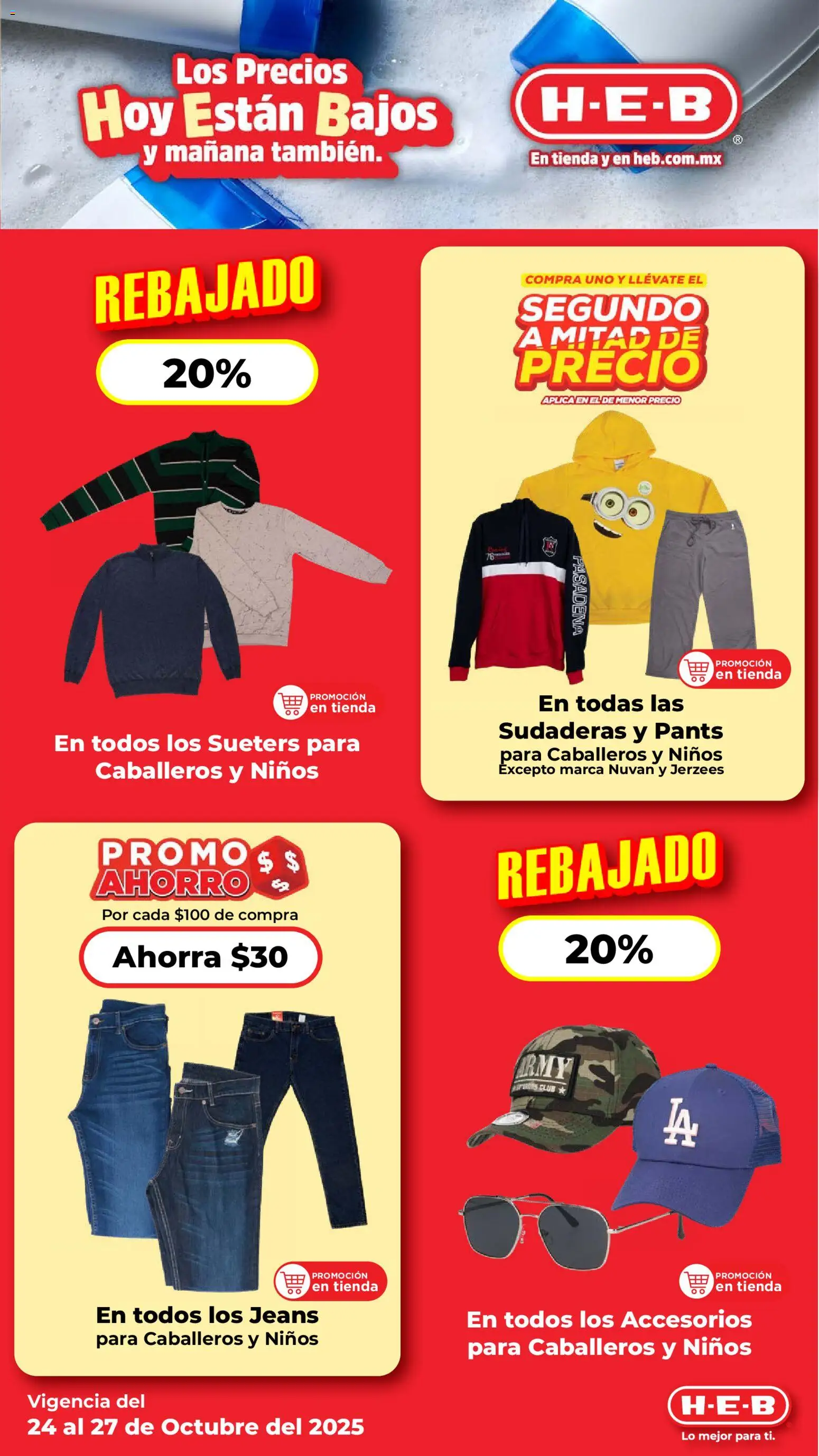 Nuevas ofertas de H-E-B válidas en toda la República Mexicana desde el 24.10.2025. ¡Encuentra las mejores ofertas en H-E-B folleto! | Página: 14 | Productos: Pants