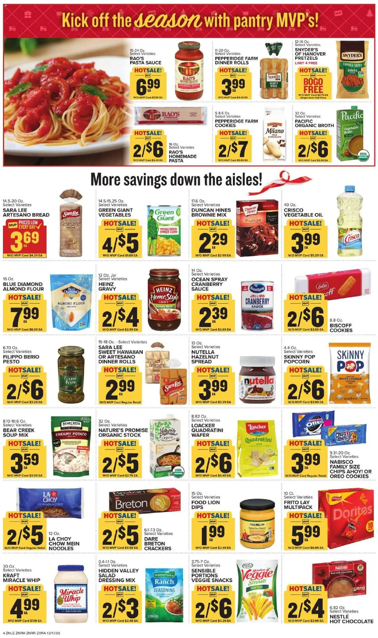 Food Lion Weekly Ad - valid from 17.12.2025 | Page: 7 | Products: Chocolate, Chips, Cookies, Sauce