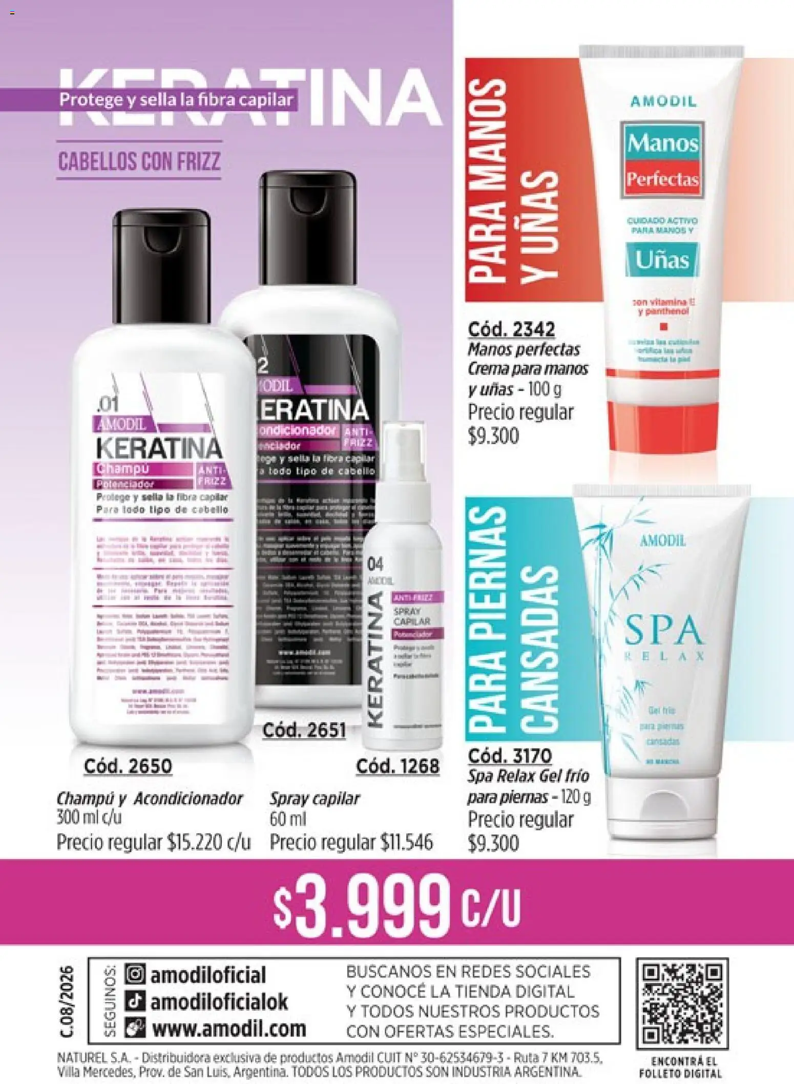 Amodil - Campaña 8 │ válido desde el 08.04.2026 | Página: 164 | Productos: Champú, Acondicionador, Crema