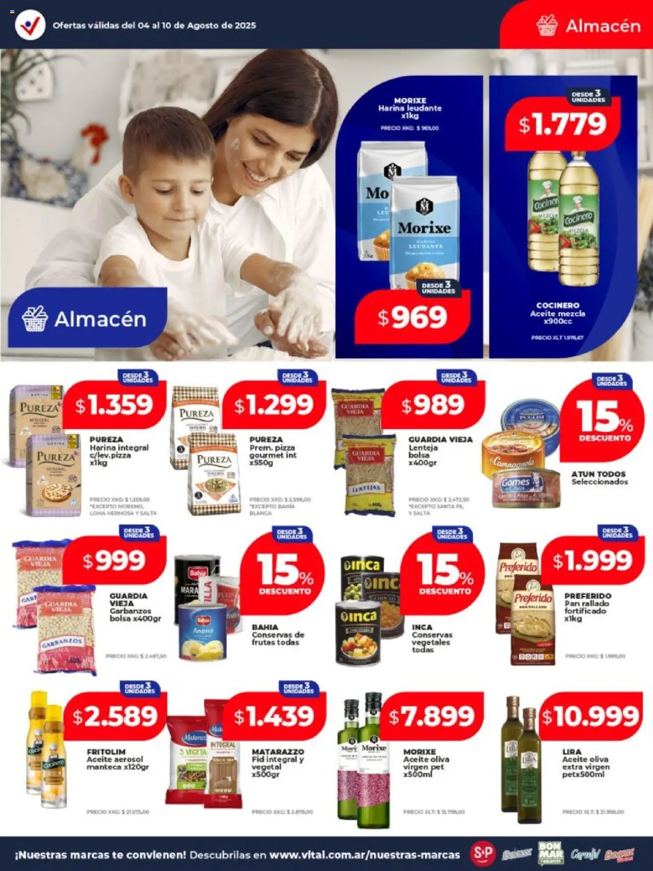 Vital - Ofertas │ válido desde el 04.08.2025 | Página: 14 | Productos: Harina, Oliva, Manteca, Pan