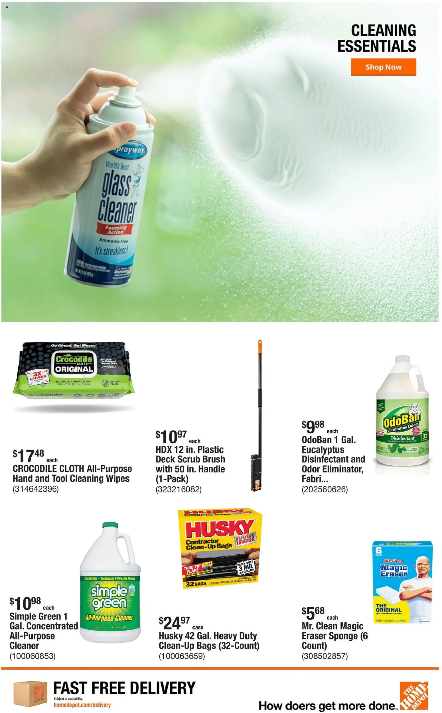 Home Depot Weekly Ad - NY - valid from 29.01.2026 | Page: 9 | Products: Eraser, Cleaning cloths, Sponge, Case