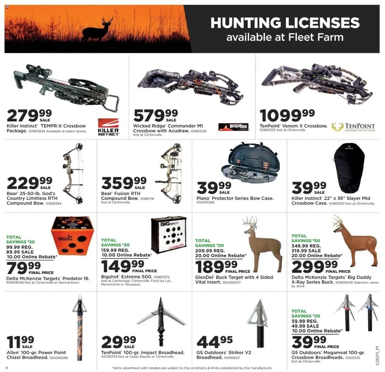 Mills Fleet Farm Weekly Ad - valid from 11.09.2025 | Page: 5 | Products: Fusion, Bow, Crossbow
