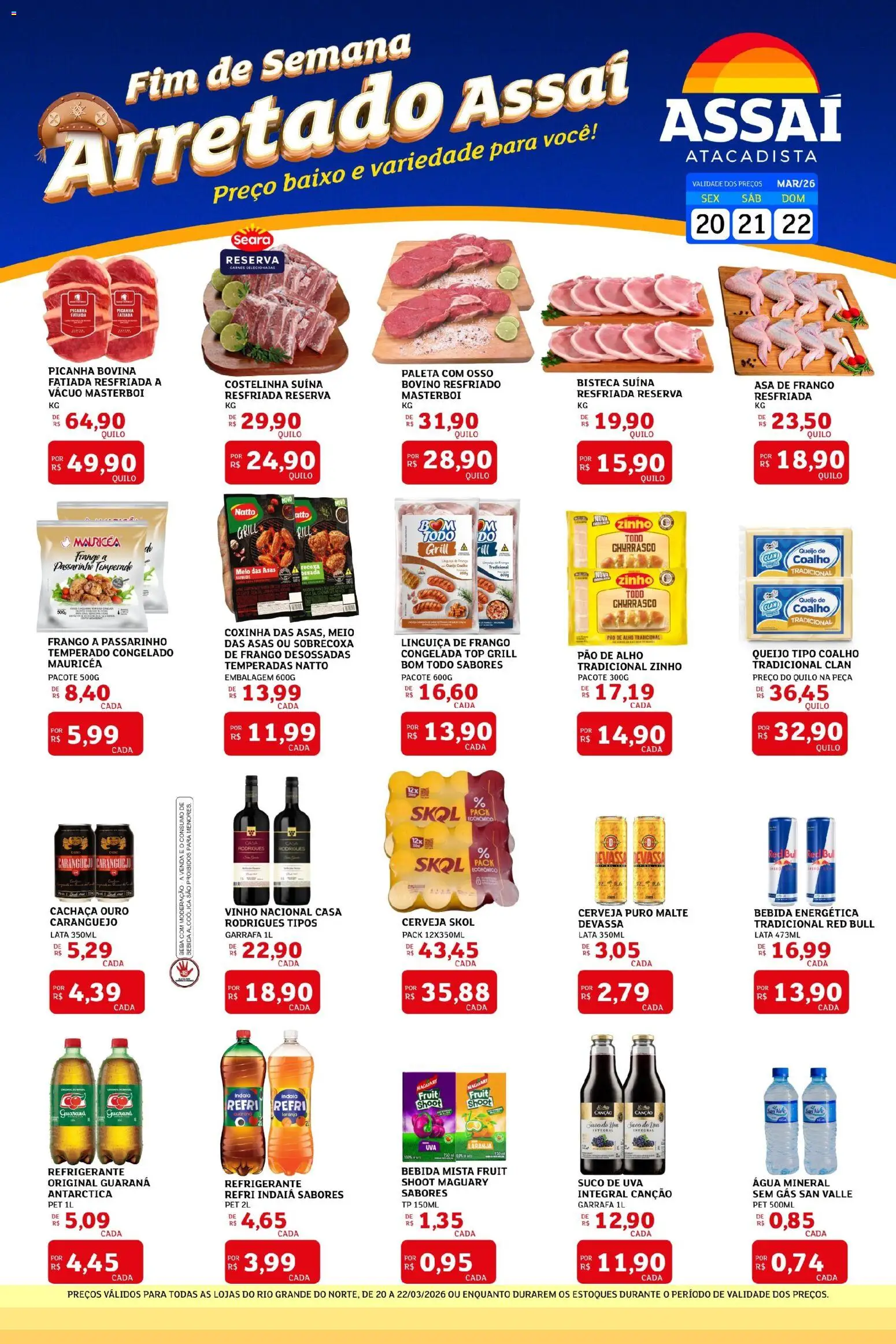 Assaí Atacadista Folheto - válido de 20.03.2026 | Página: 1 | Produtos: Grill, Alho, Guaraná, Água mineral