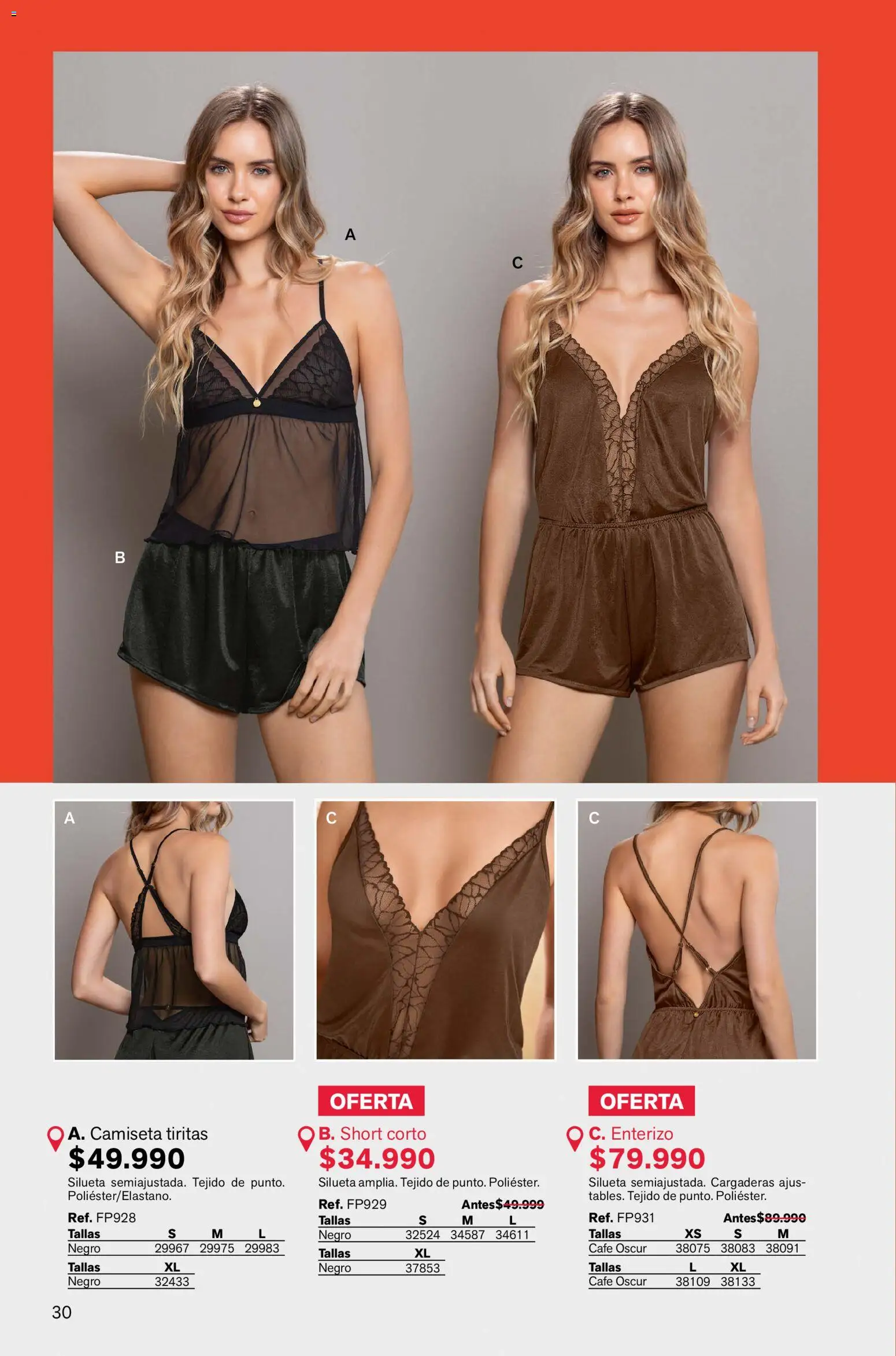 Leonisa revista - valida desde el 02.01.2026 | Página: 30 | Productos: Short, Camiseta, Café, Enterizo