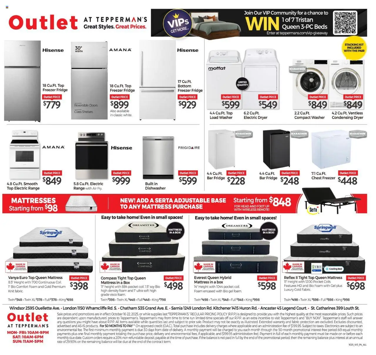 Tepperman's flyer valid from 16.10.2025 | Page: 12 | Products: Freezer, Dryer, Bed, Box