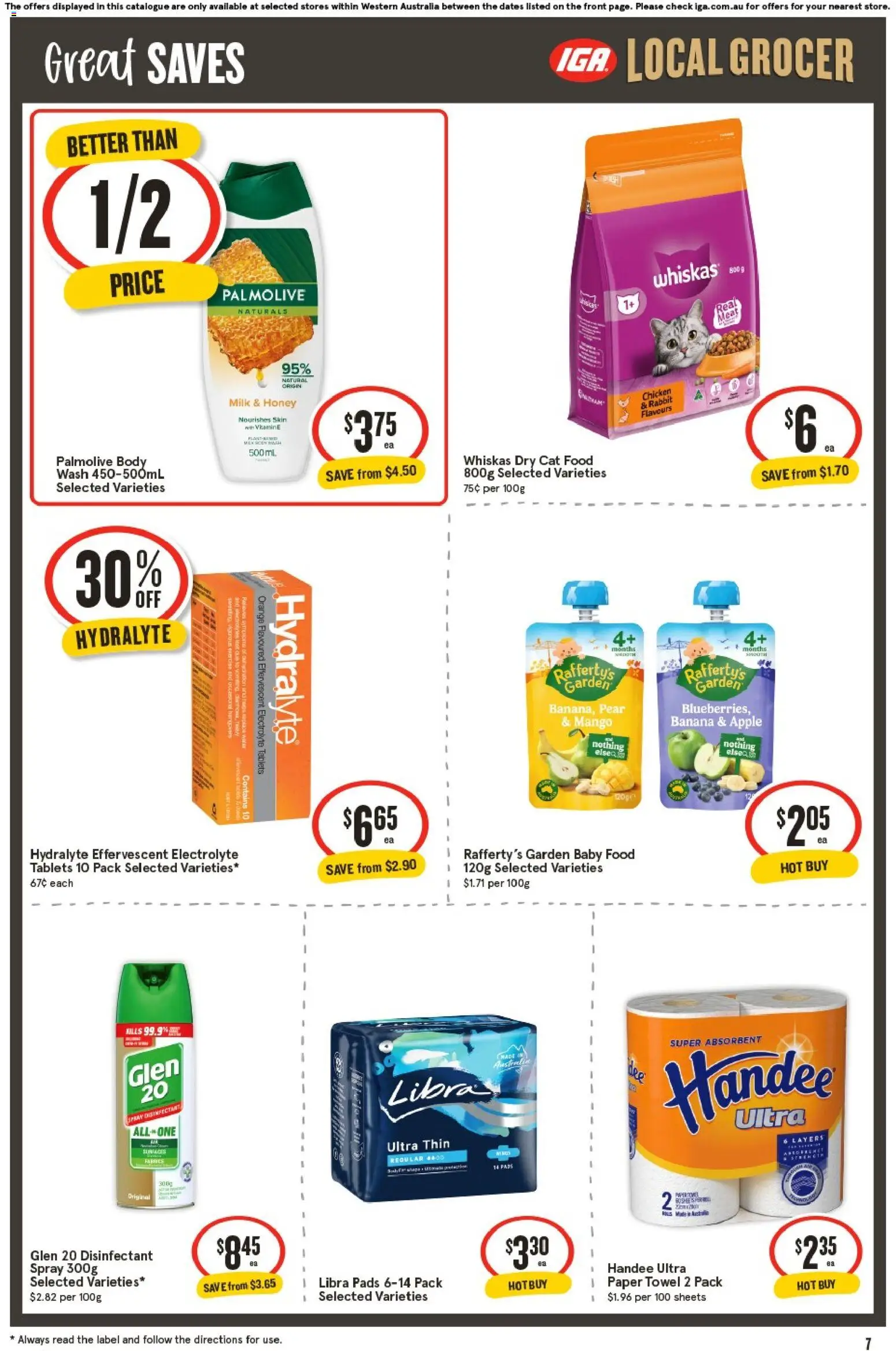 IGA catalogue - valid from 07.01.2026 | Page: 7 | Products: Milk, Mango, Pear, Tablets