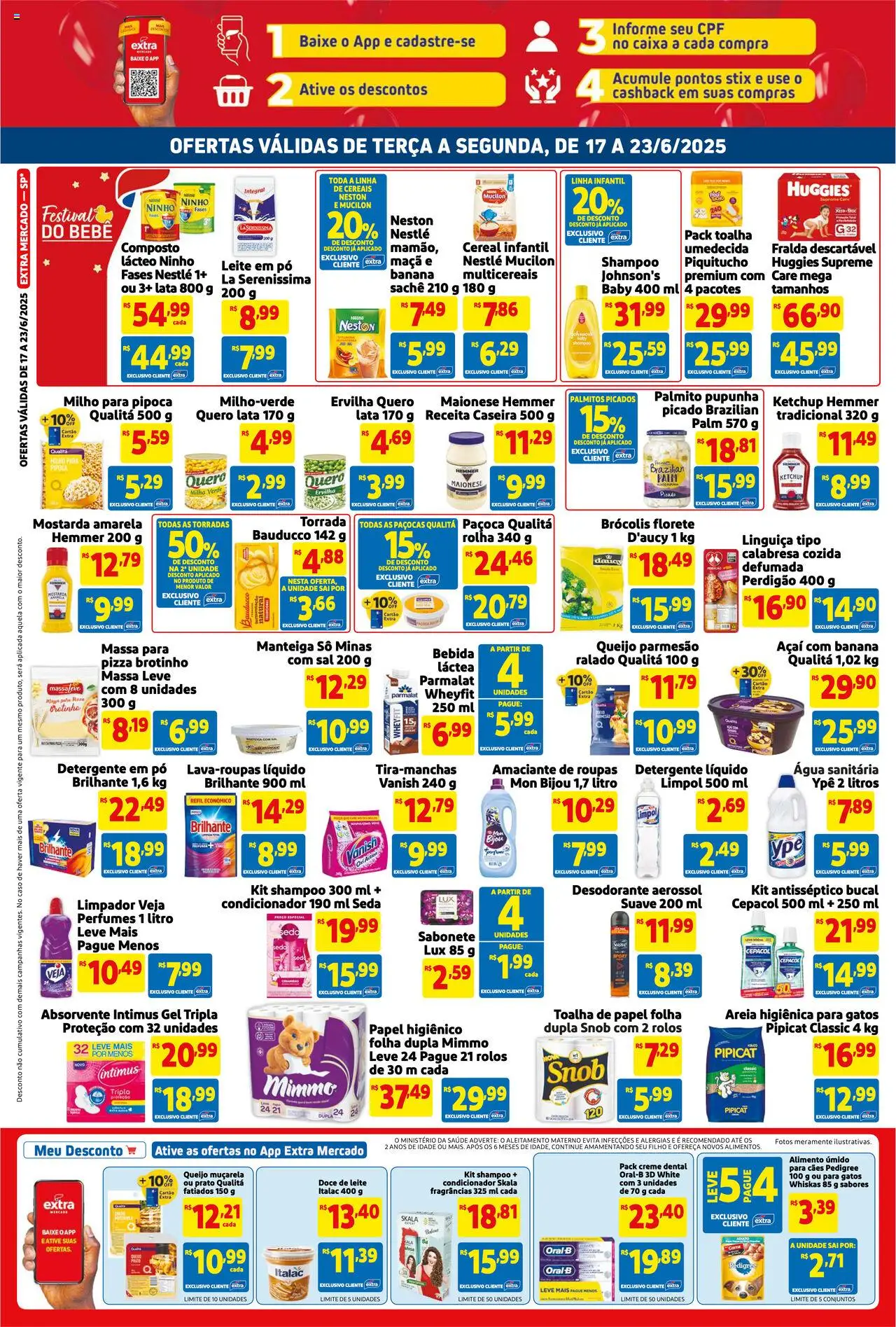 Extra Folheto - válido de 17.06.2025 | Página: 2 | Produtos: Shampoo, Linguiça, Manteiga, Perfumes