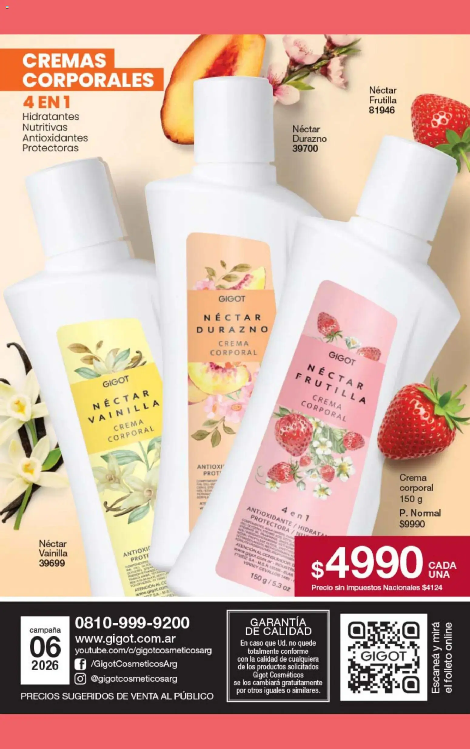 Gigot - CAMPAÑA 06 │ válido desde el 15.03.2026 | Página: 178 | Productos: Caso, Campana, Durazno, Crema