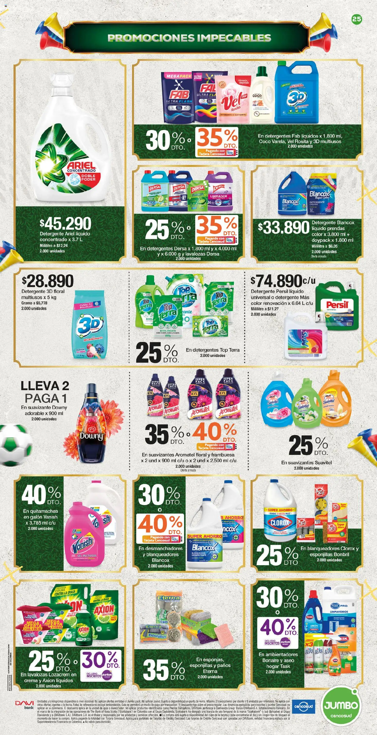 Jumbo revista - valida desde el 26.02.2026 | Página: 25 | Productos: Té, Blanqueador, Mesa, Jabón