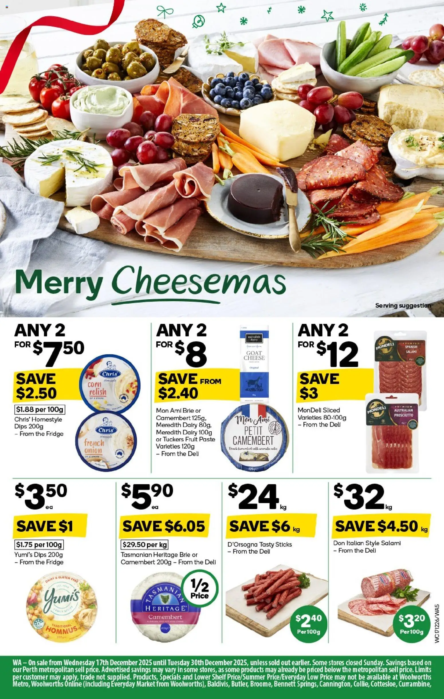 Woolworths catalogue - valid from 17.12.2025 | Page: 5 | Products: Dairy, Cheese, Salami, Relish