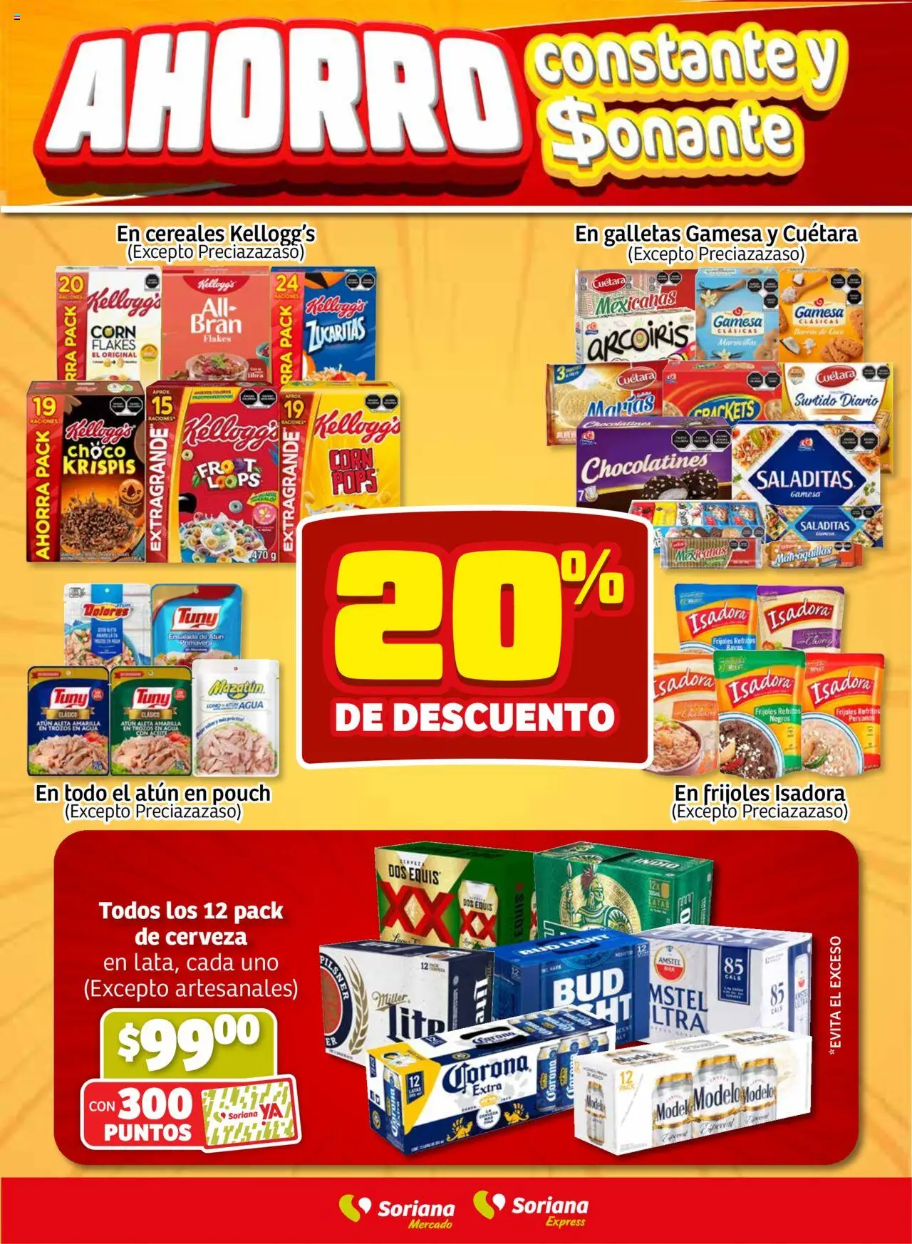 Nuevas ofertas de Soriana válidas en toda la República Mexicana desde el 02.10.2025. ¡Encuentra las mejores ofertas en Soriana - Fin de Semana Mercado: Ags, Nay, Jal, Qro, Col, Mich, Gto, Hgo, Tlax, Mor, Pue, Gro, Oax, Edo. de Mex, CDMX, Zac y SLP! | Página: 2 | Productos: Agua, Aceite, Cereales, Galletas