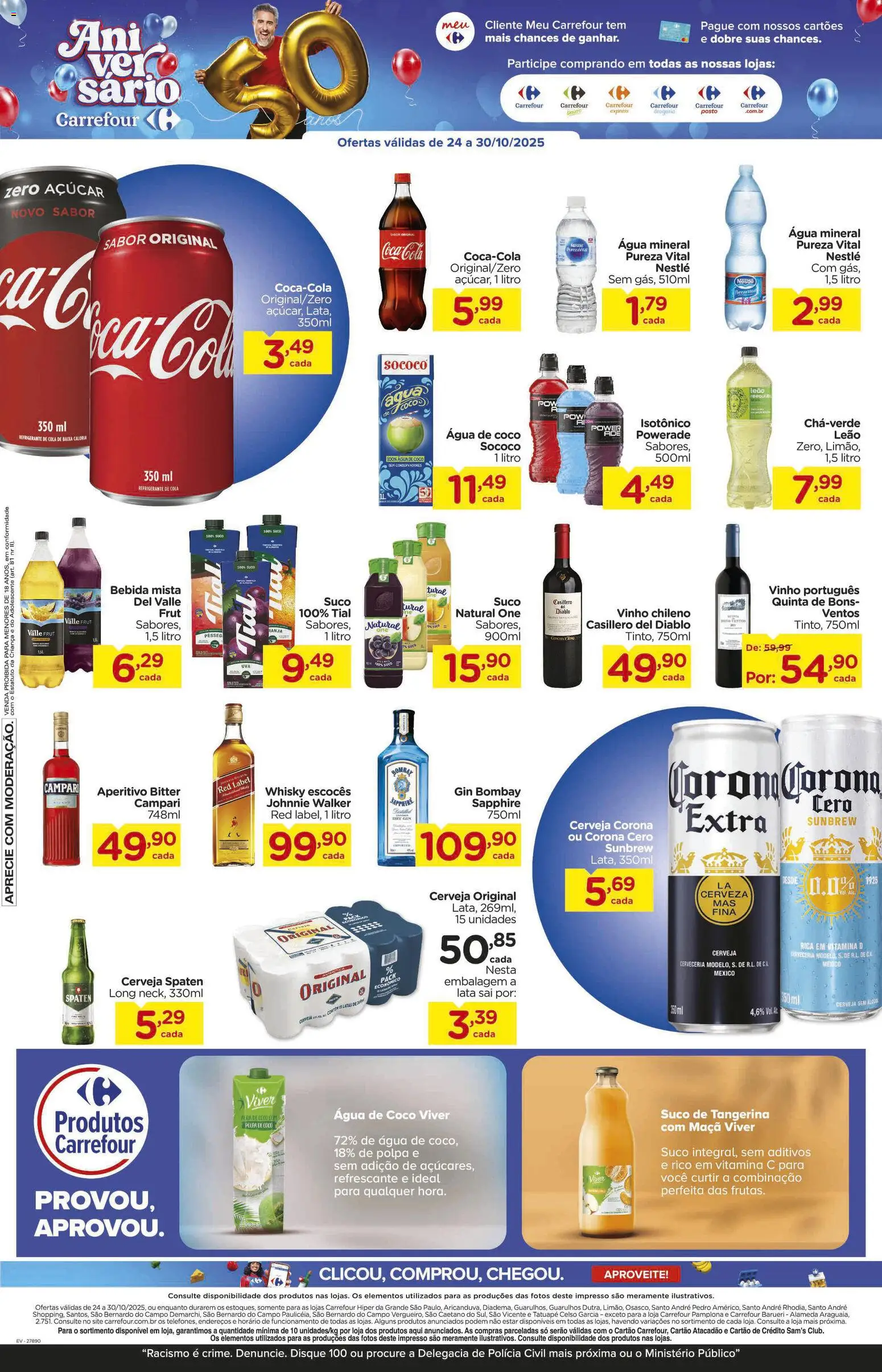 Carrefour Folheto - válido de 24.10.2025 | Página: 11 | Produtos: Água de coco, Cola, Bebida, Refrigerante
