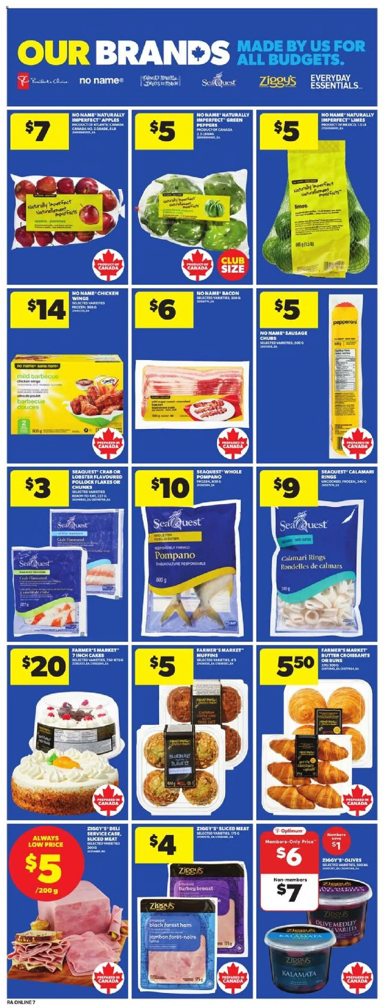 Atlantic Superstore flyer valid from 18.09.2025 | Page: 14 | Products: Fish, Chicken wings, Ham, Apples