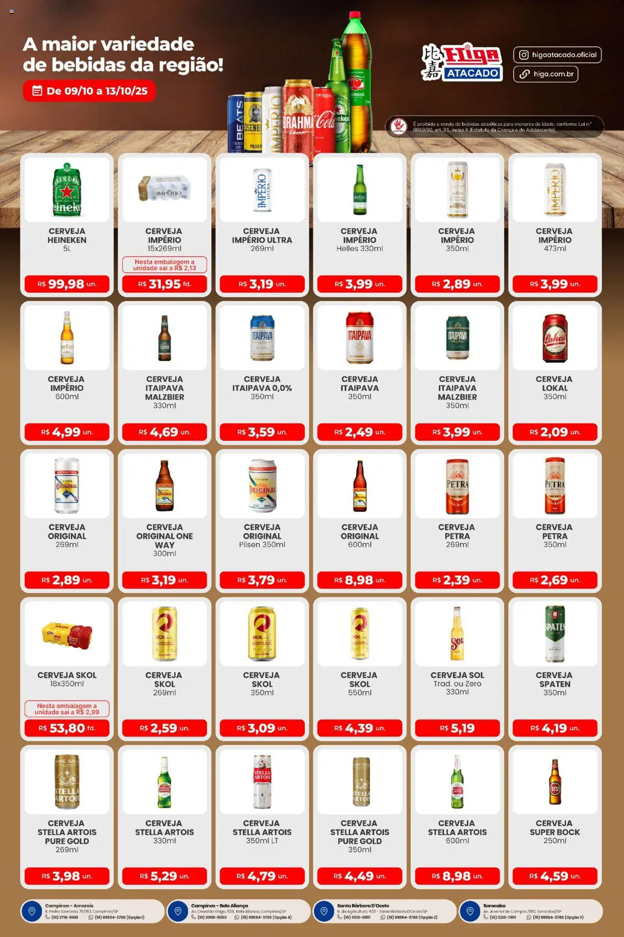 Higa Atacado Folheto - válido de 09.10.2025 | Página: 2 | Produtos: Aliança, Cerveja, Cerveja Heineken, Heineken