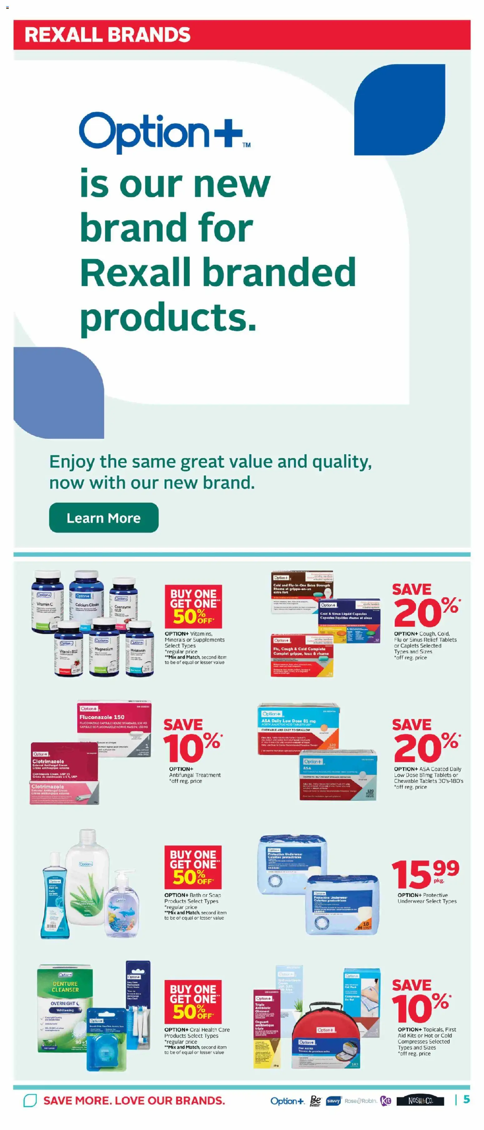 Rexall flyer valid from 07.11.2025 | Page: 10 | Products: Cream, Soap, Bath, Underwear