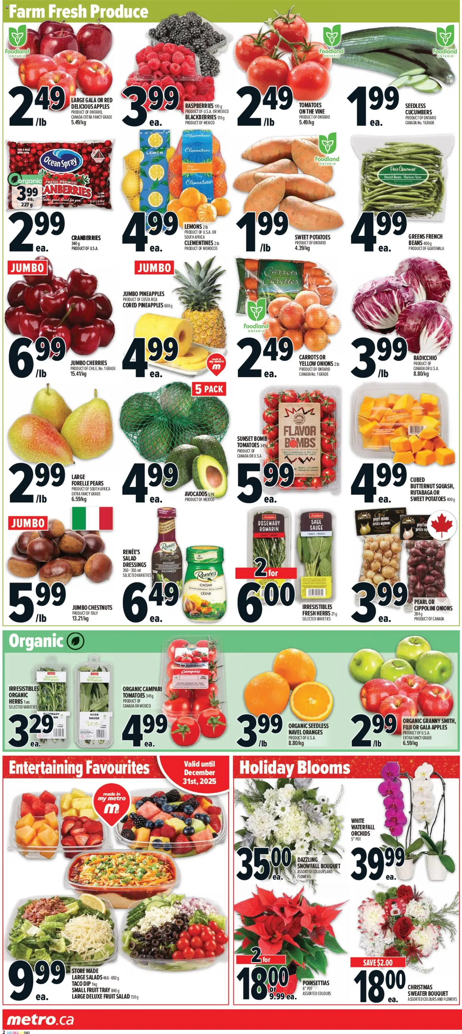 Metro flyer valid from 18.12.2025 | Page: 7 | Products: Cucumbers, Salad, Oranges, Tomatoes