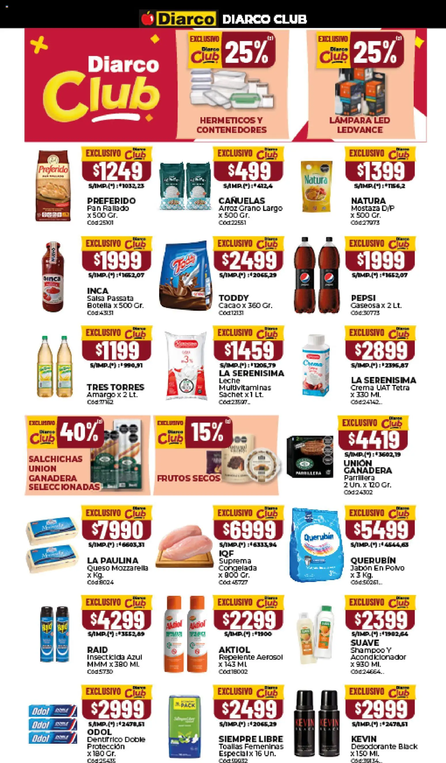 Diarco ofertas │ válido desde el 22.12.2025 | Página: 10 | Productos: Lámpara, Mostaza, Shampoo, Desodorante