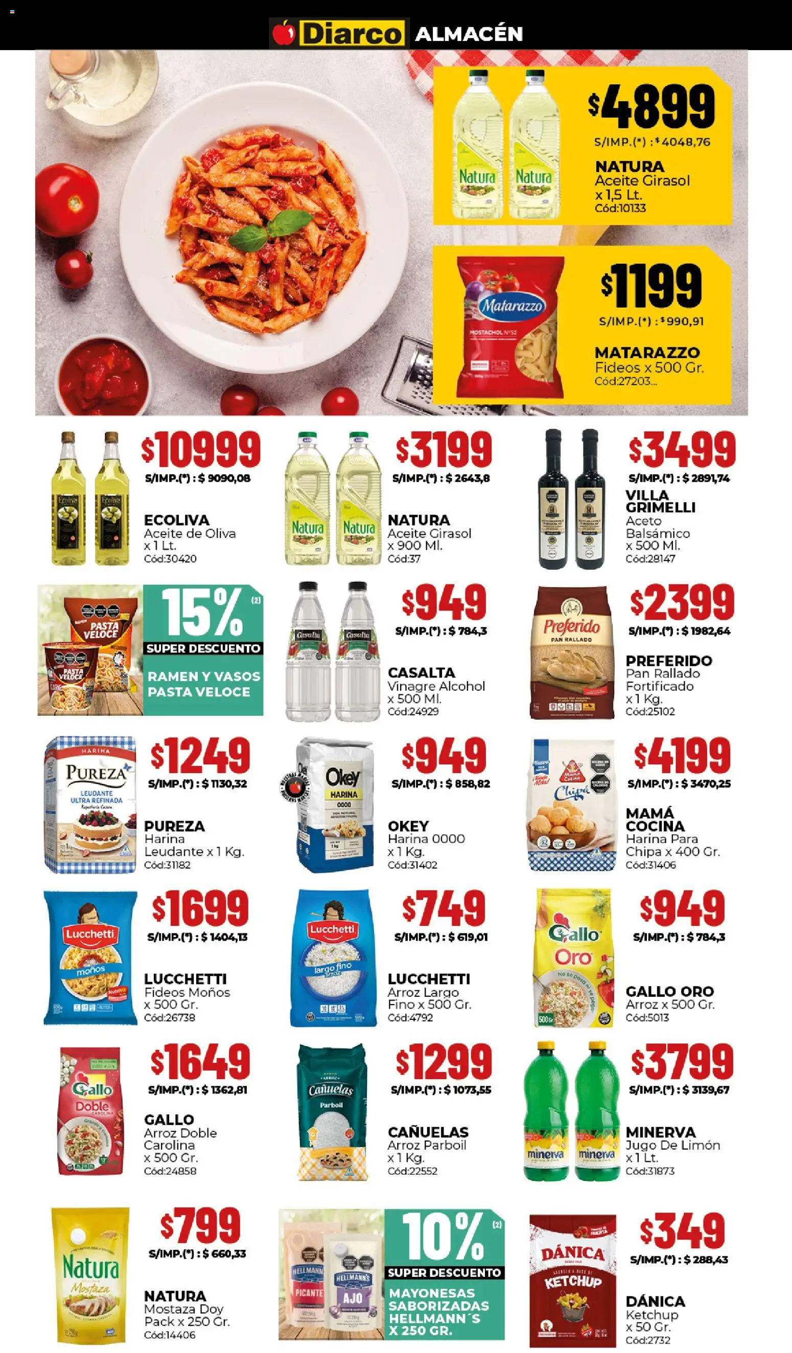 Diarco ofertas │ válido desde el 05.01.2026 | Página: 2 | Productos: Harina, Aceite, Jugo, Pan rallado