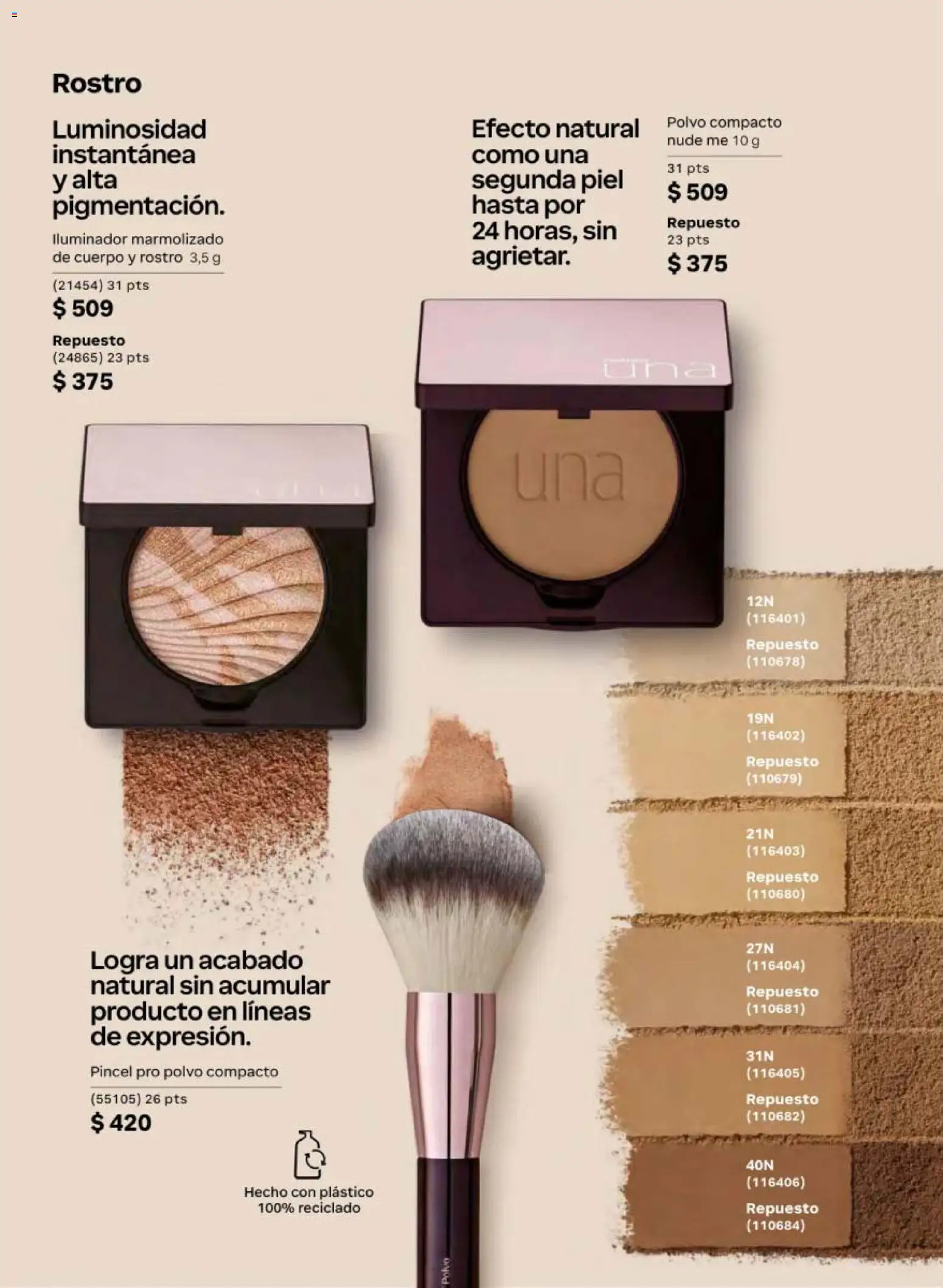 Nuevas ofertas de Natura válidas en toda la República Mexicana desde el 20.02.2026. ¡Encuentra las mejores ofertas en Natura campaña 4 2026! | Página: 60 | Productos: Pincel, Iluminador, Polvo compacto, Polvo