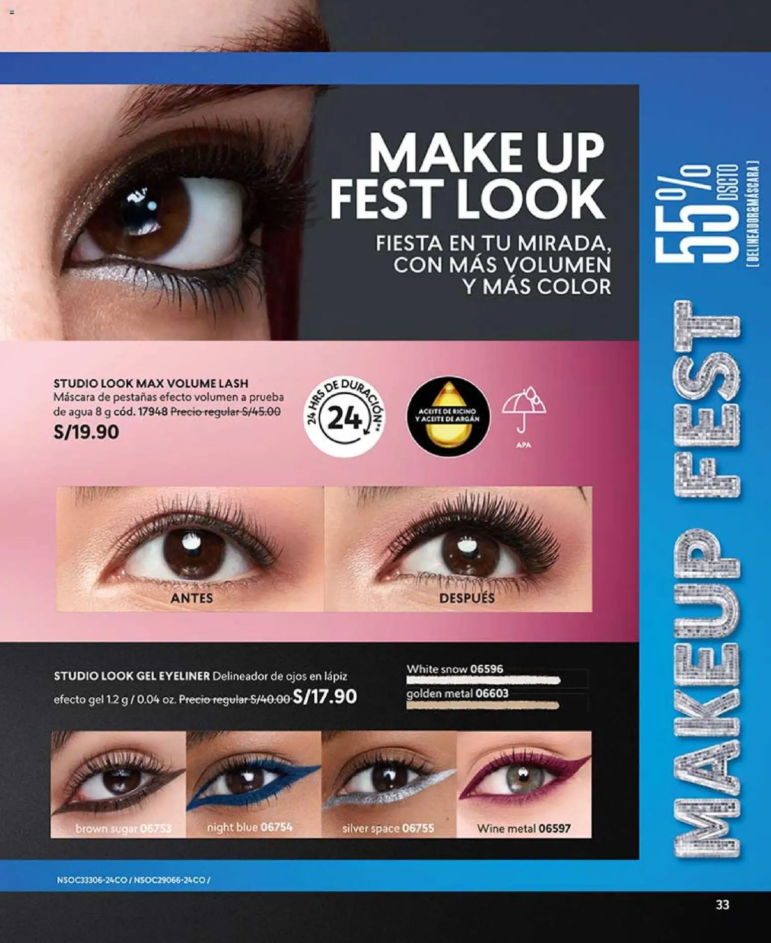 Catálogo CyZone válido desde 31.01.2026 | Página: 33 | Productos: Máscara, Delineador de ojos, Delineador, Aceite