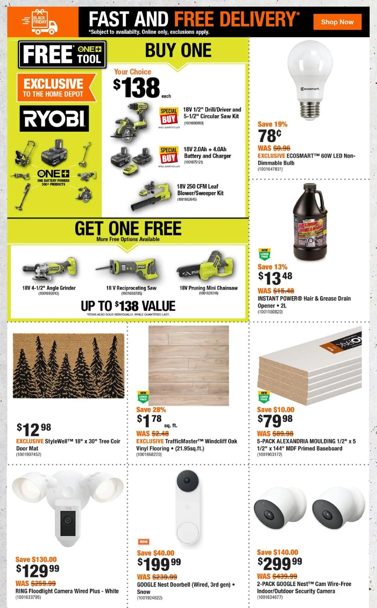 Home Depot flyer valid from 20.11.2025 | Page: 2 | Products: Camera, Grinder, Battery