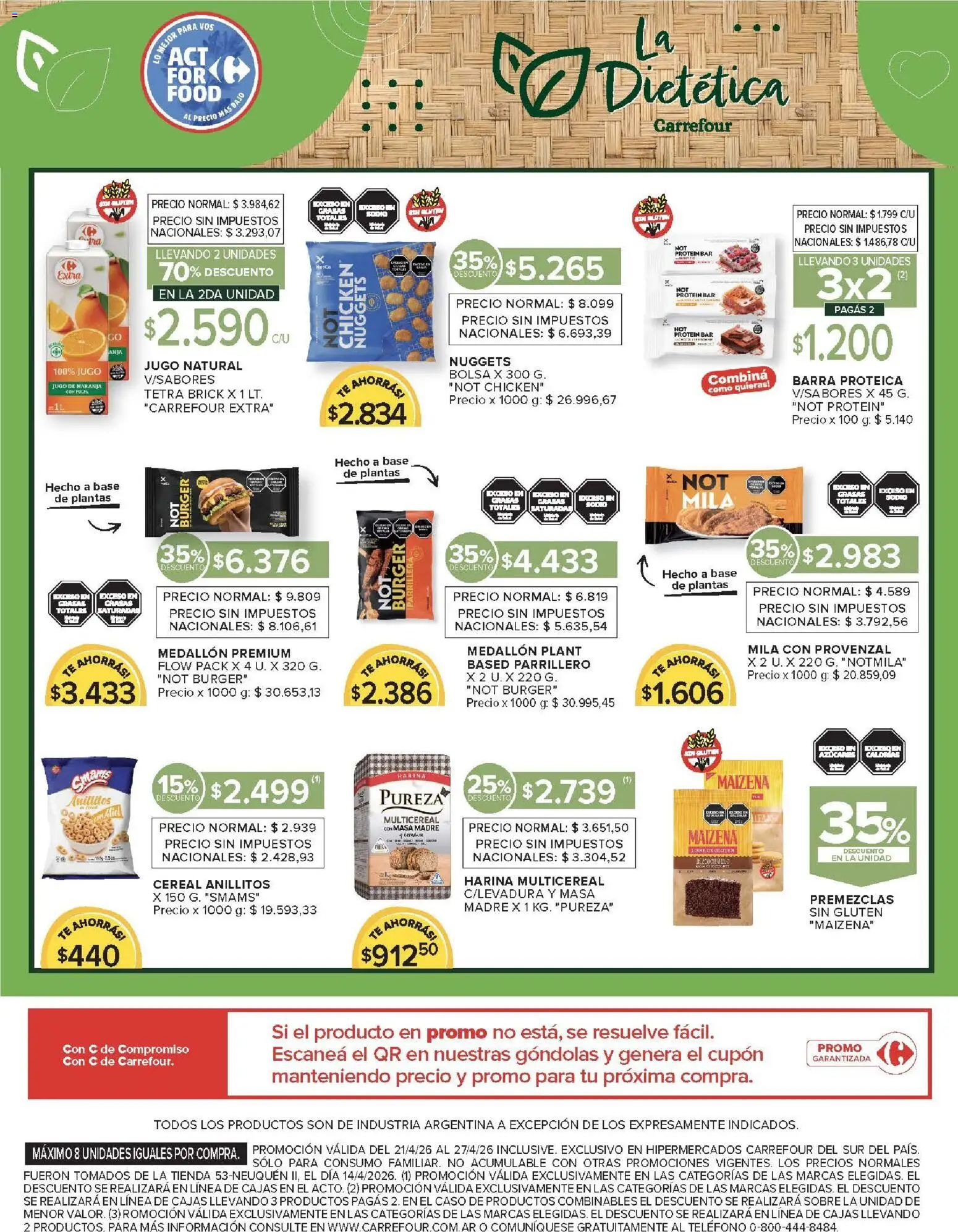 Carrefour -Carrefour Hiper │ válido desde el 21.04.2026 | Página: 15 | Productos: Caso, Sobre, Harina, Jugo