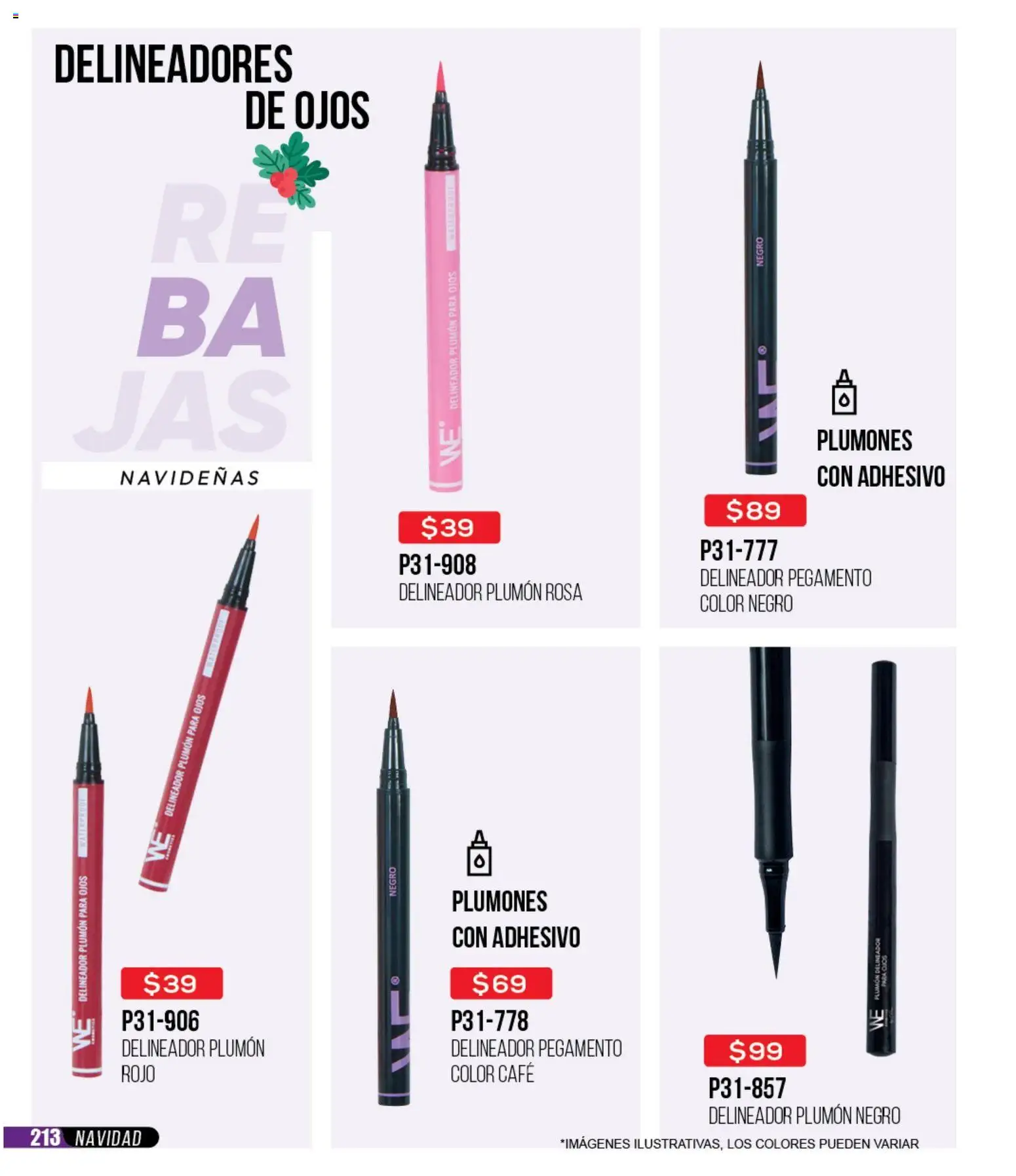 Nuevas ofertas de Cklass válidas en toda la República Mexicana desde el 30.11.2025. ¡Encuentra las mejores ofertas en Cklass catálogo Rebajas Navideñas Ropa! | Página: 214 | Productos: Pegamento, Café, Delineador