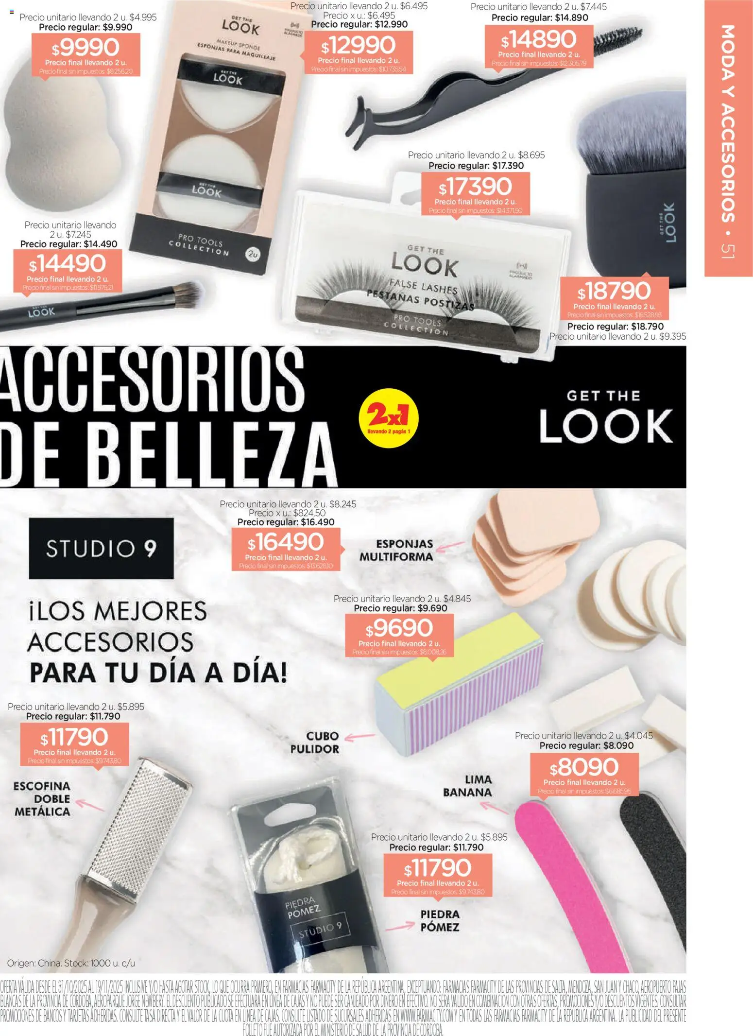 Farmacity catálogo │ válido desde el 30.10.2025 | Página: 51 | Productos: Banana, Maquillaje, Pestañas postizas, Lima