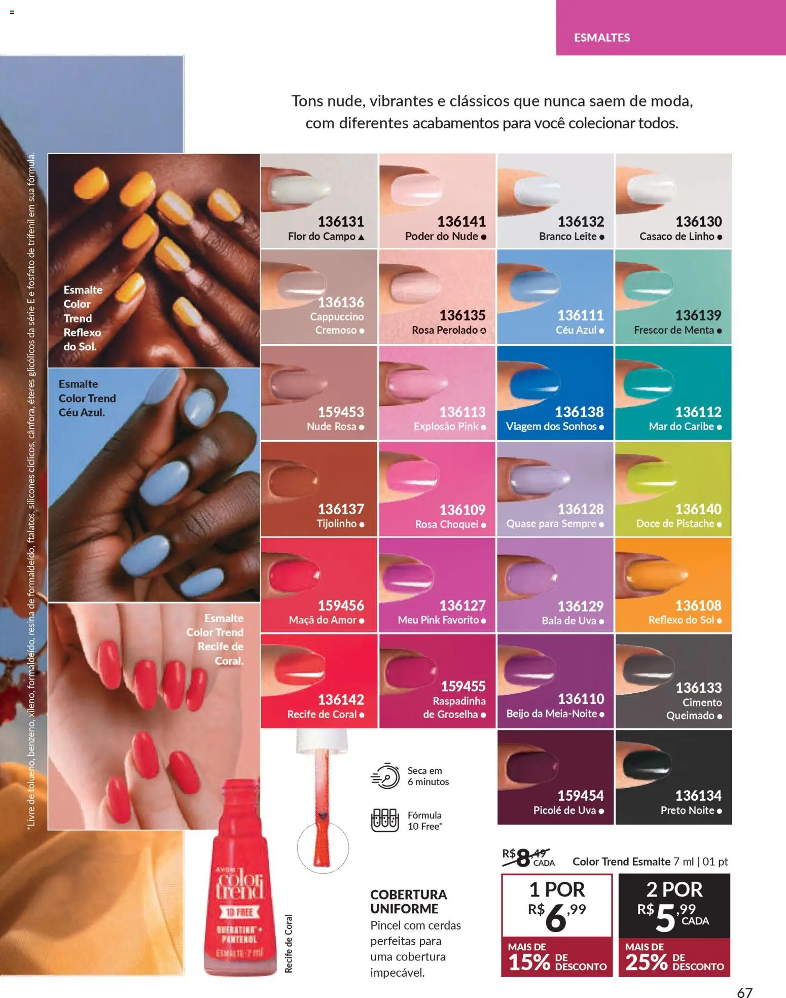 Avon Folheto - válido de 06.01.2026 | Página: 67 | Produtos: Pistache, Cimento, Casaco, Bala
