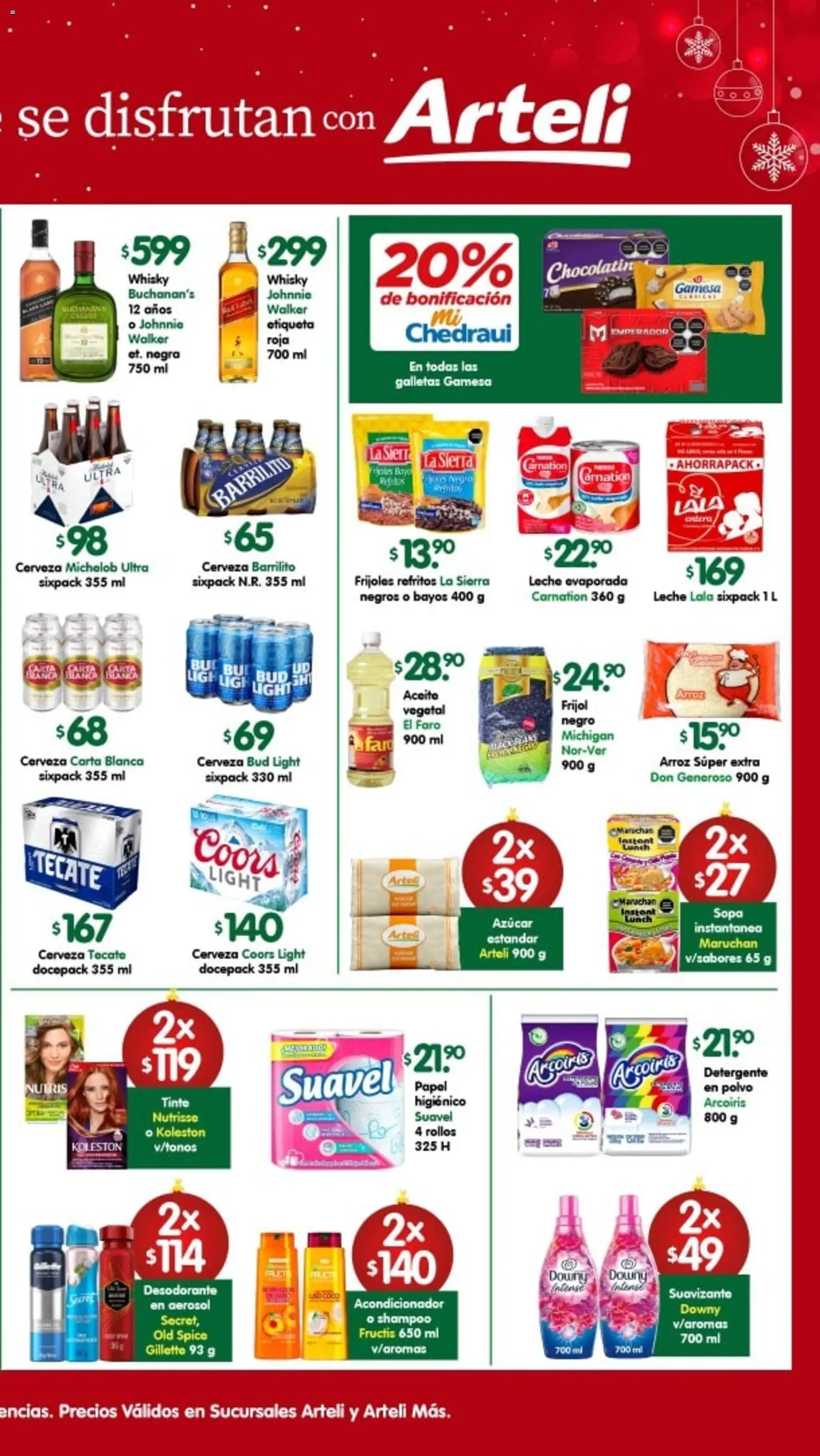 Nuevas ofertas de Arteli válidas en toda la República Mexicana desde el 22.12.2025. ¡Encuentra las mejores ofertas en Arteli folleto Tuxpan! | Página: 2 | Productos: Desodorante, Cerveza, Sierra, Acondicionador